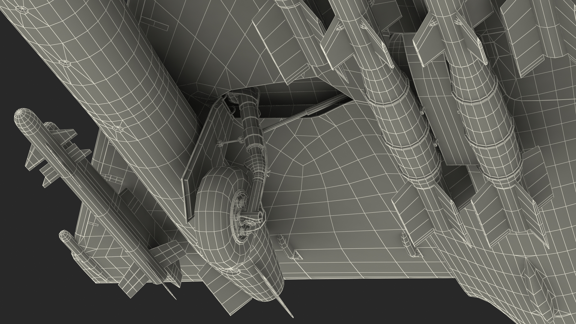 3D Dassault Mirage 2000N Tactical Bomber Camouflage with Armament Rigged for Cinema 4D model