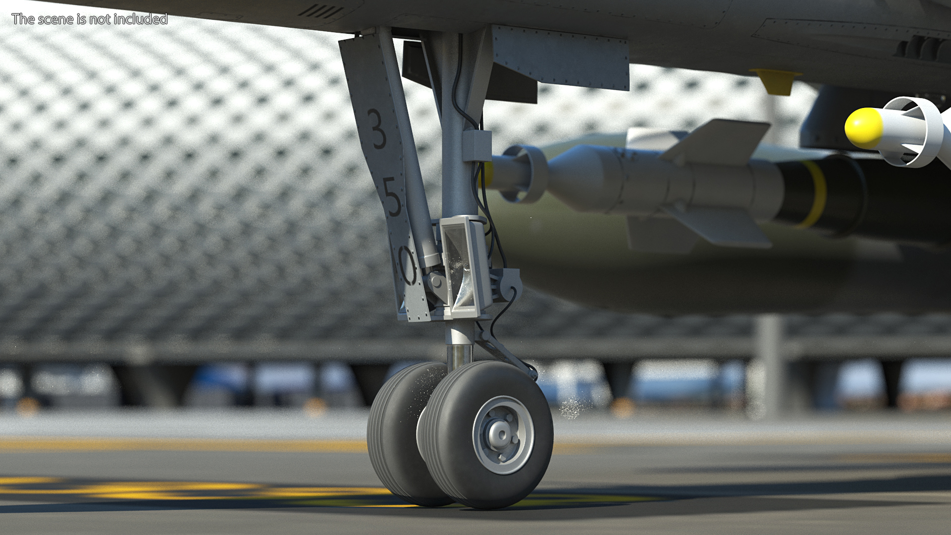 3D Dassault Mirage 2000N Tactical Bomber Camouflage with Armament Rigged for Cinema 4D model