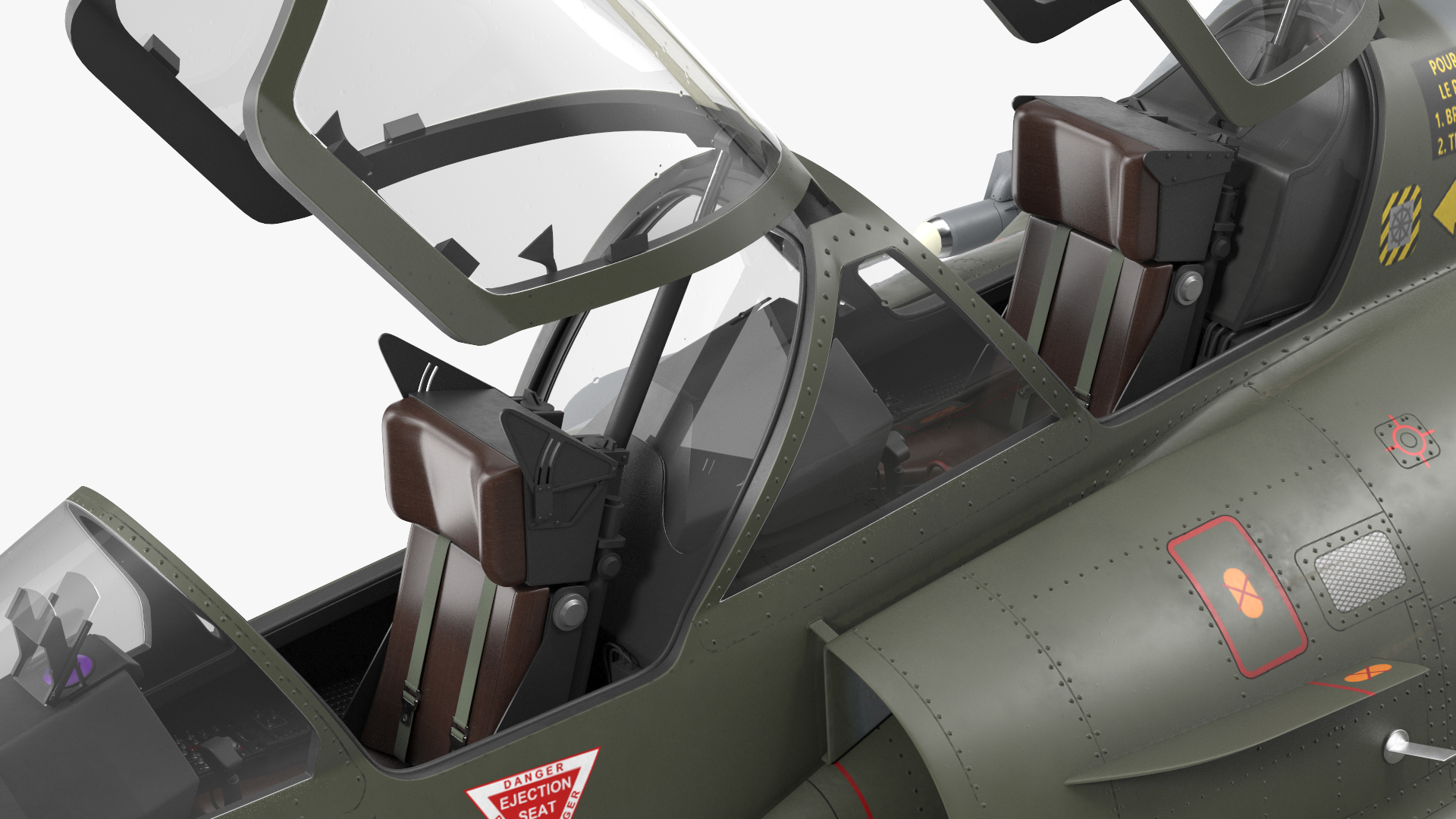 3D Dassault Mirage 2000N Tactical Bomber Camouflage with Armament Rigged for Cinema 4D model