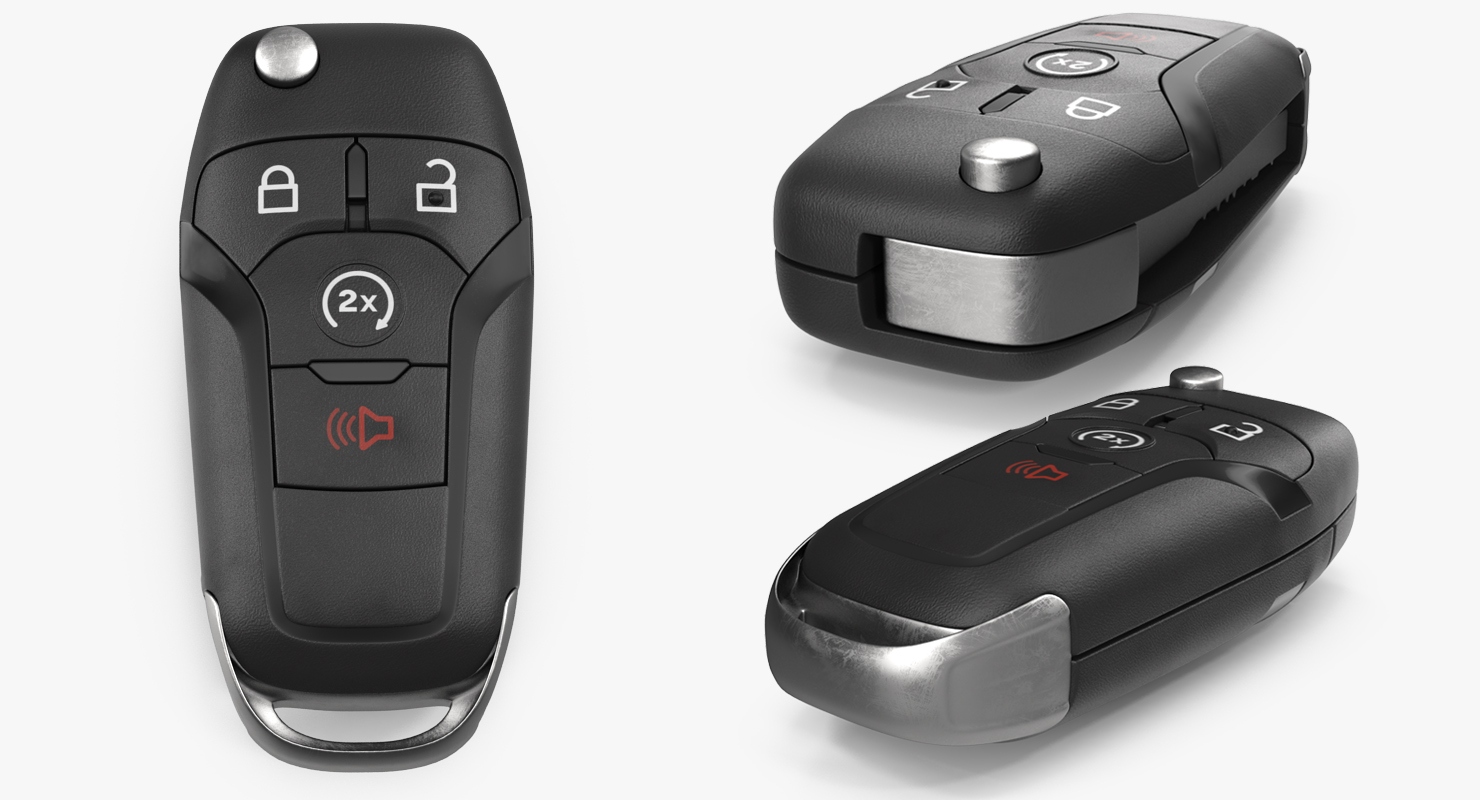 Car Flip Key Folded 3D model