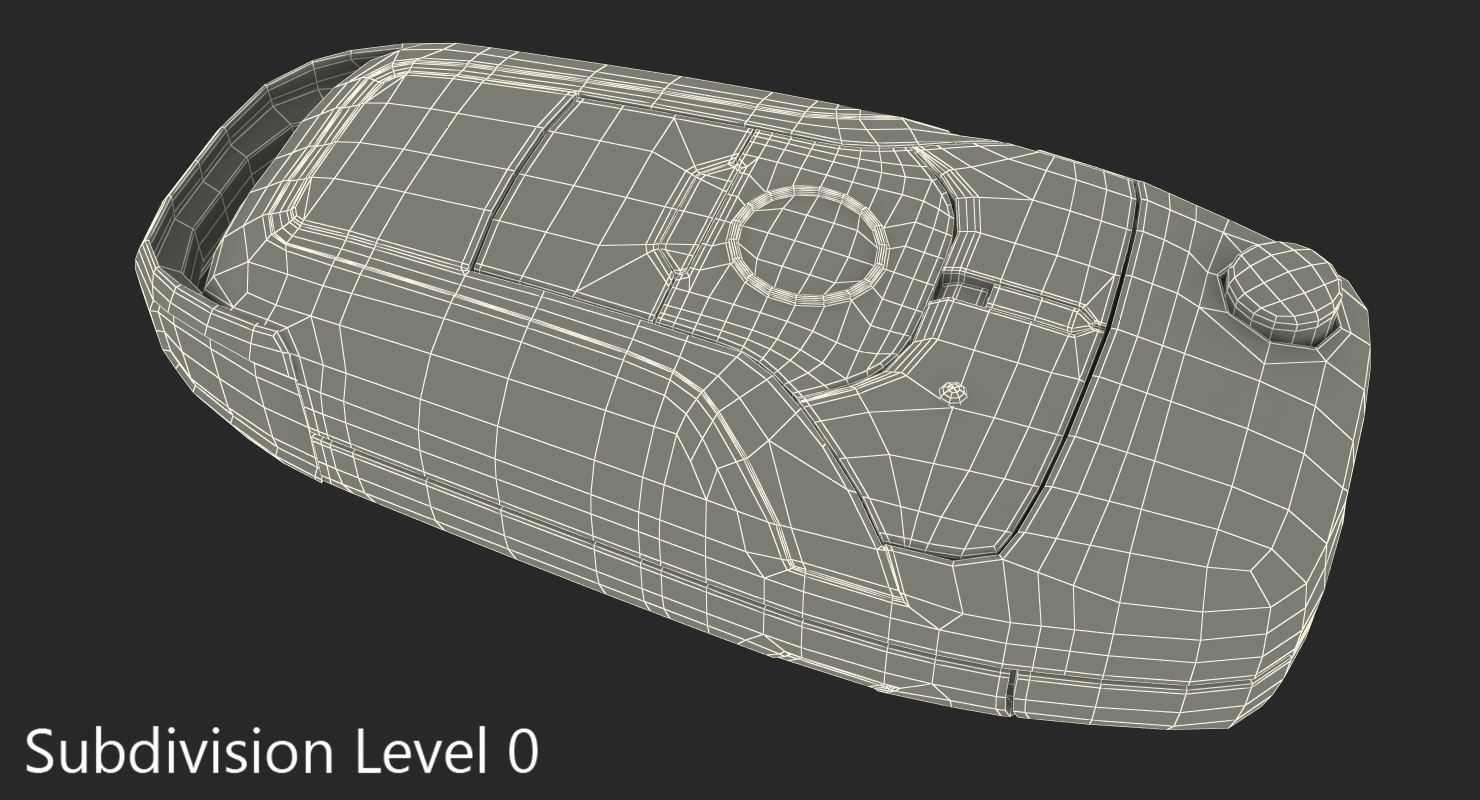 Car Flip Key Folded 3D model