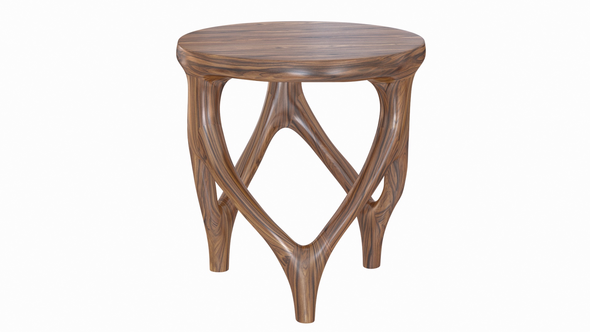 Three Legs Modern Table Light Wood 3D model