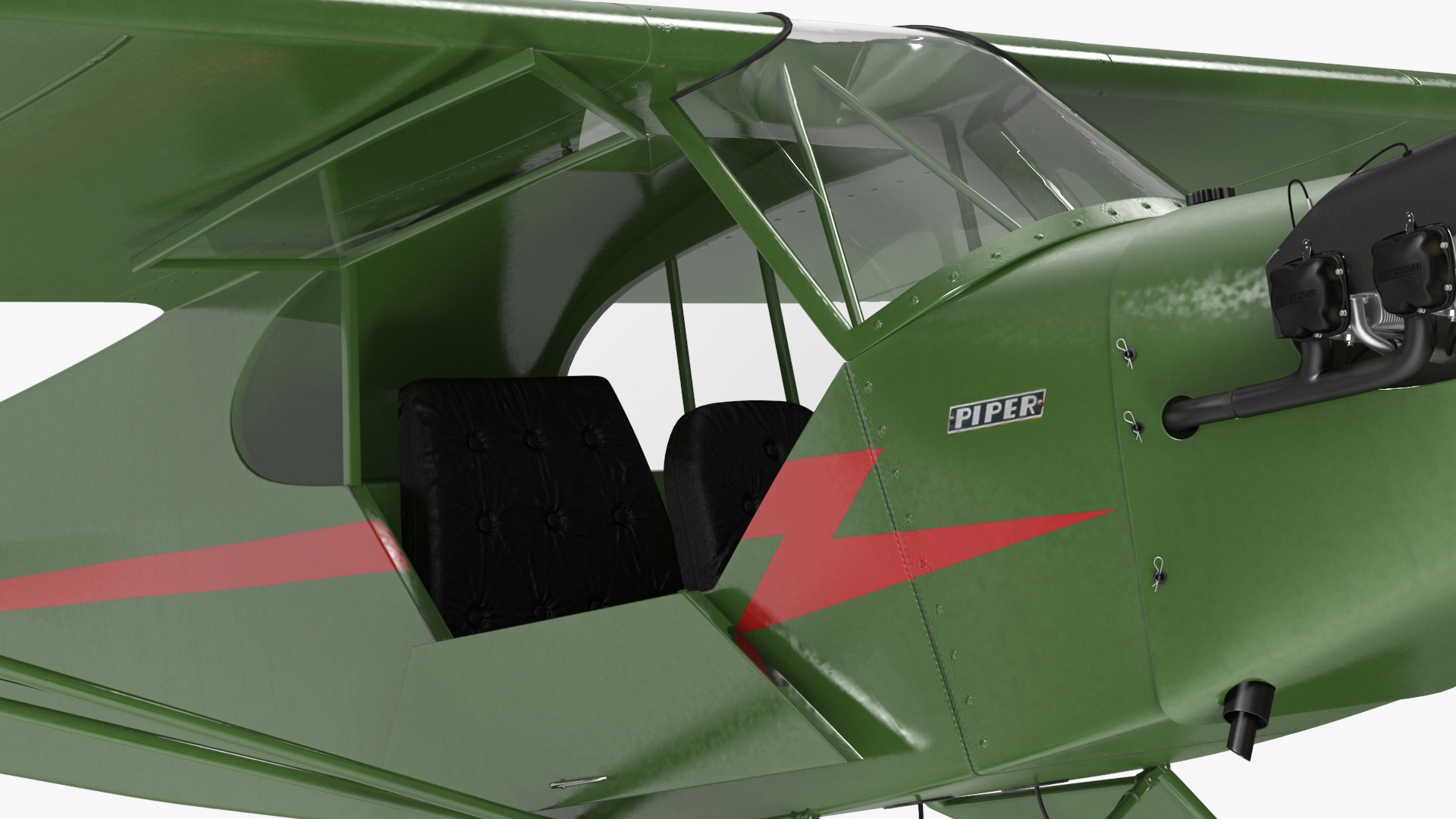 Private Aircraft Piper J-3 Rigged for Cinema 4D 3D