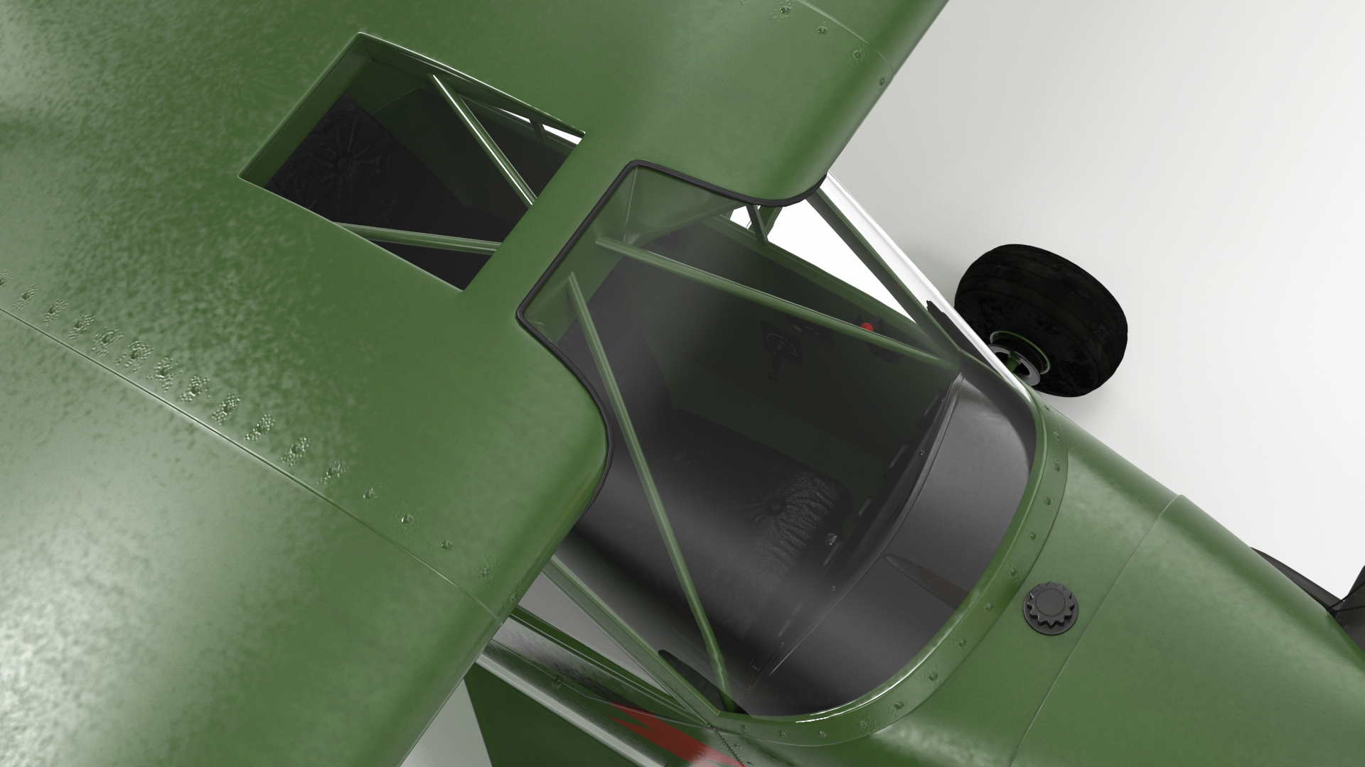 Private Aircraft Piper J-3 Rigged for Cinema 4D 3D