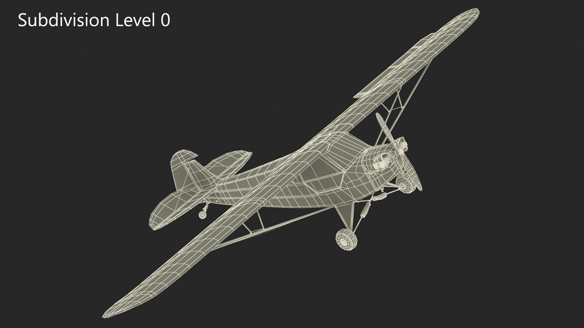 Private Aircraft Piper J-3 Rigged for Cinema 4D 3D
