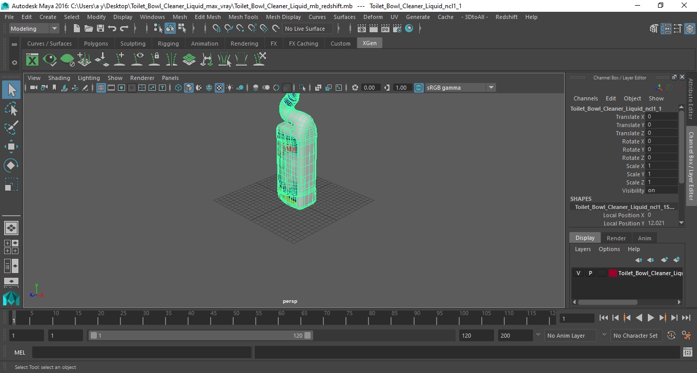 3D Toilet Bowl Cleaner Liquid