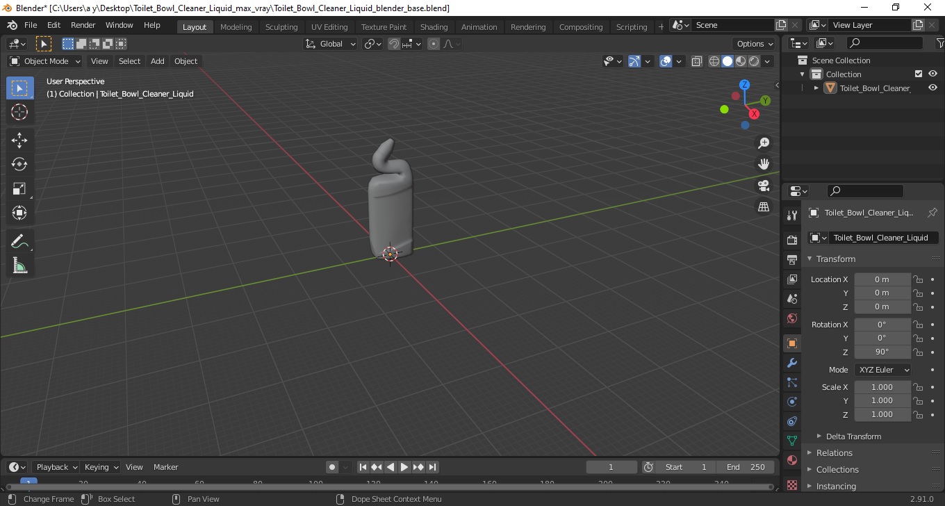 3D Toilet Bowl Cleaner Liquid
