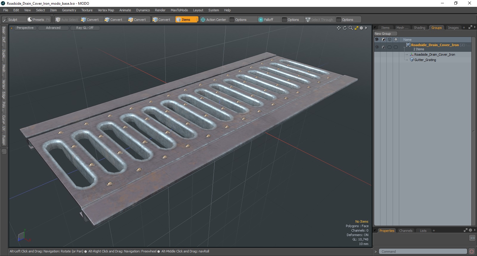 3D model Roadside Drain Cover Iron
