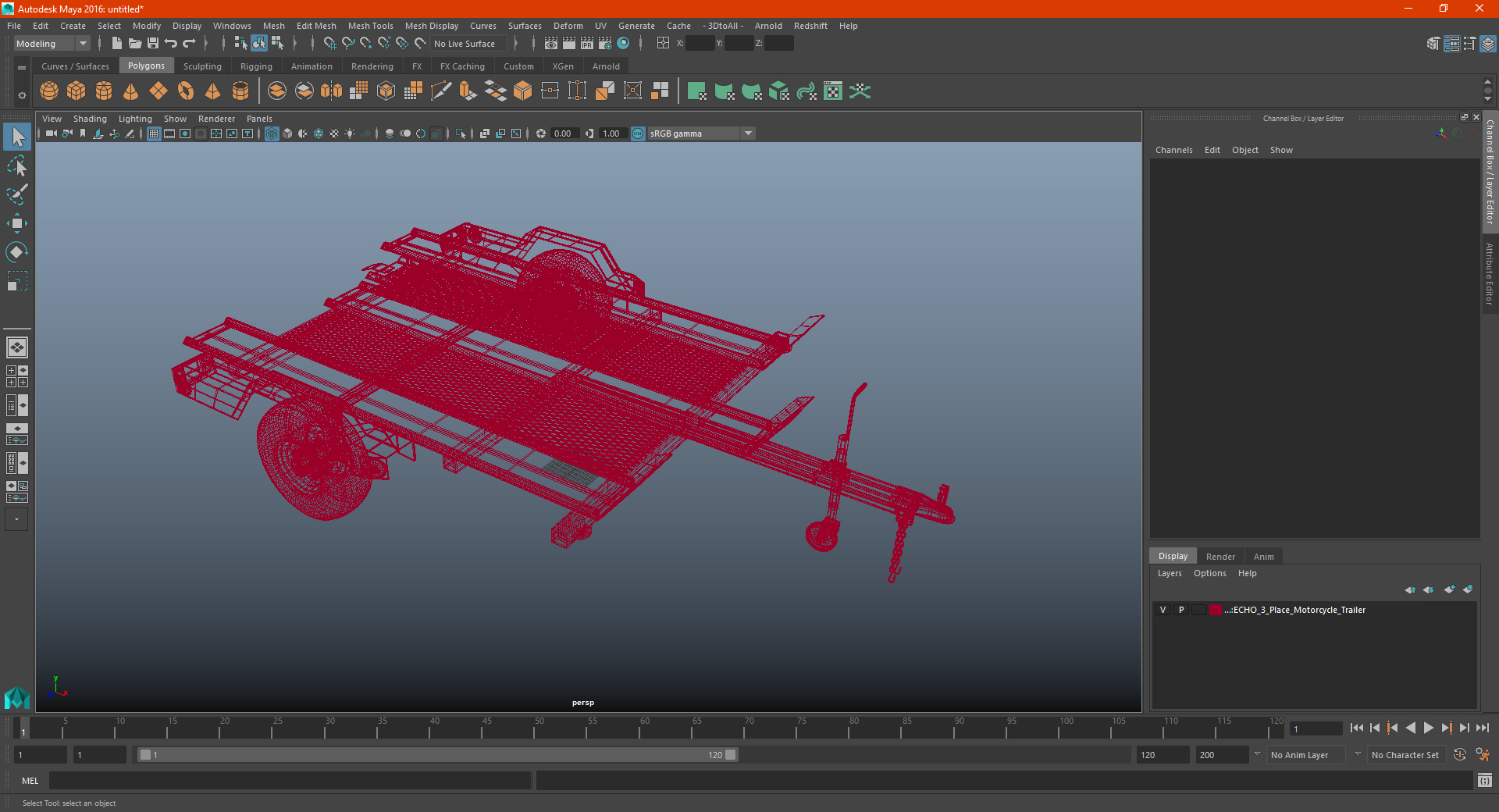 3D ECHO 3 Place Motorcycle Trailer