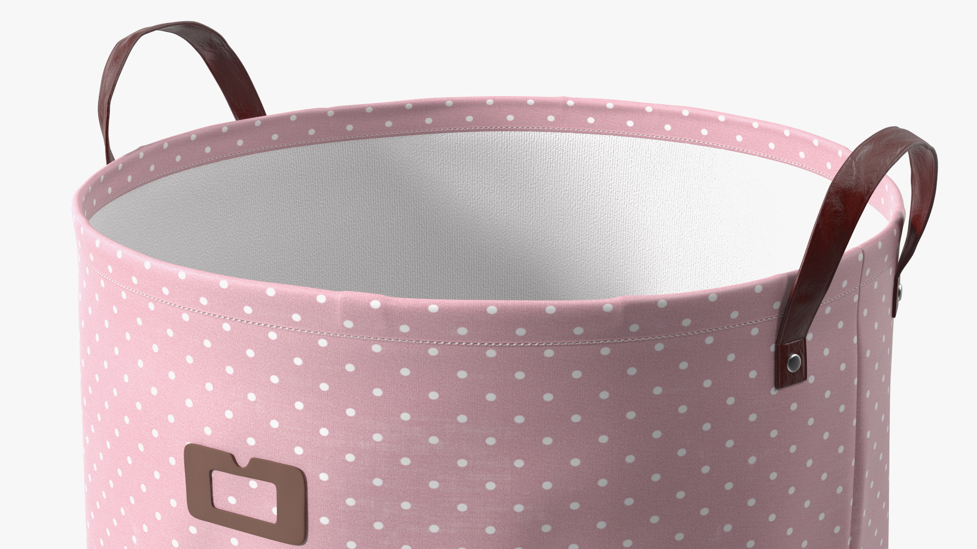3D Freestanding Laundry Basket Pink Empty model