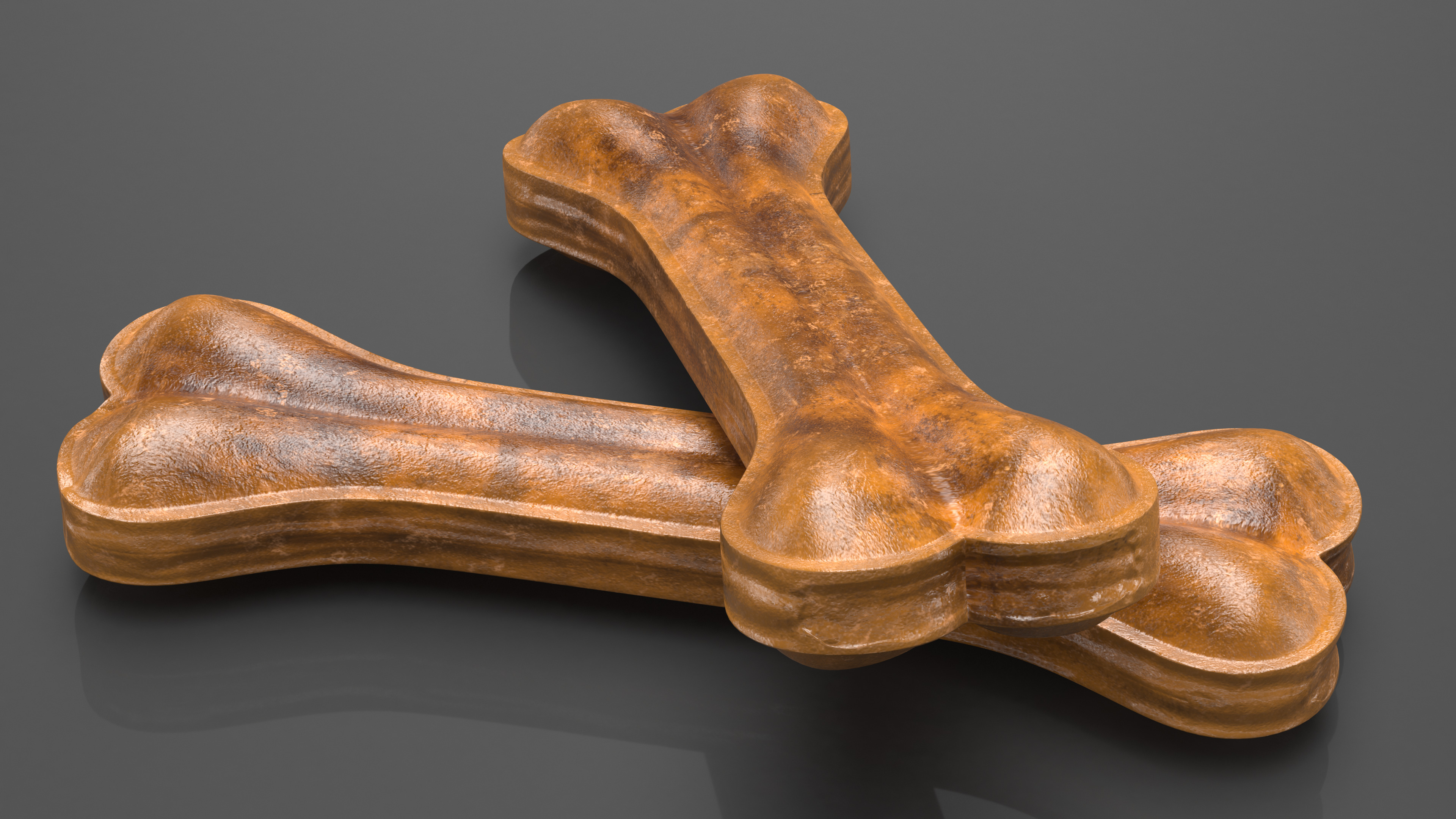 Dog Bone Treat Dark 3D model