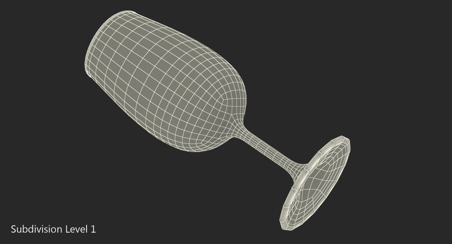 Red Wine Glass 3D model