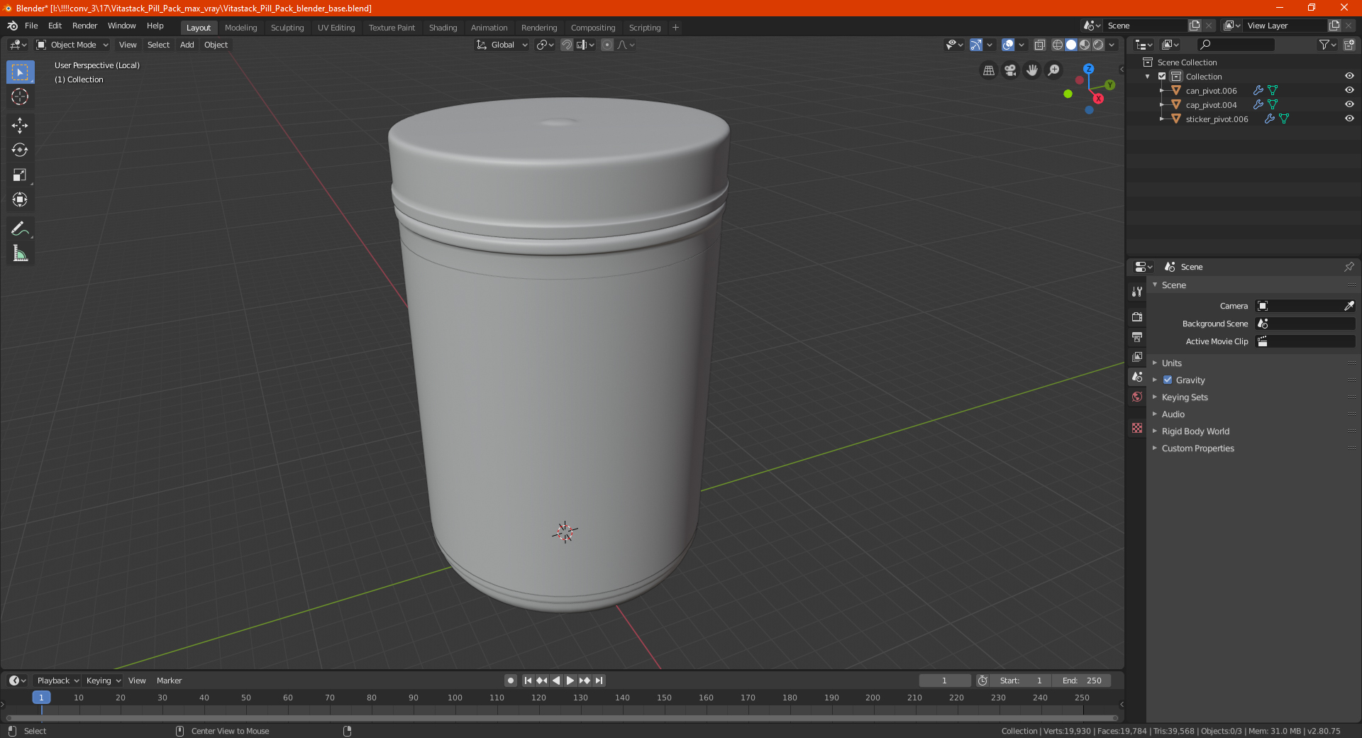 Vitastack Pill Pack 3D model