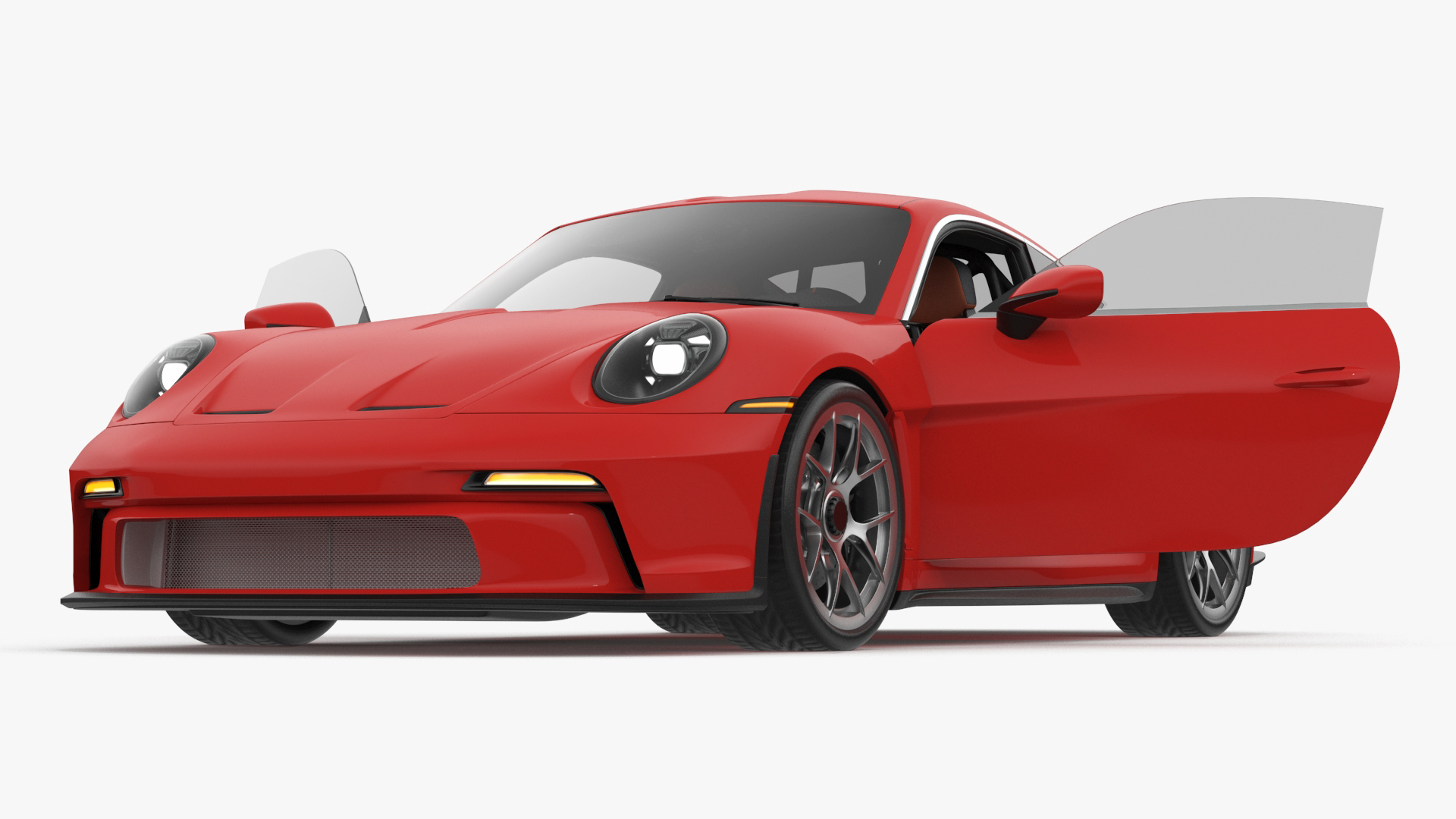 Realistic Red Sports Car 3D model