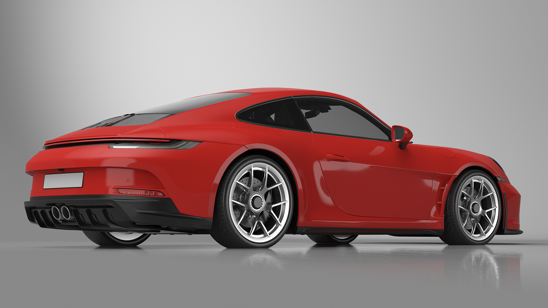 Realistic Red Sports Car 3D model