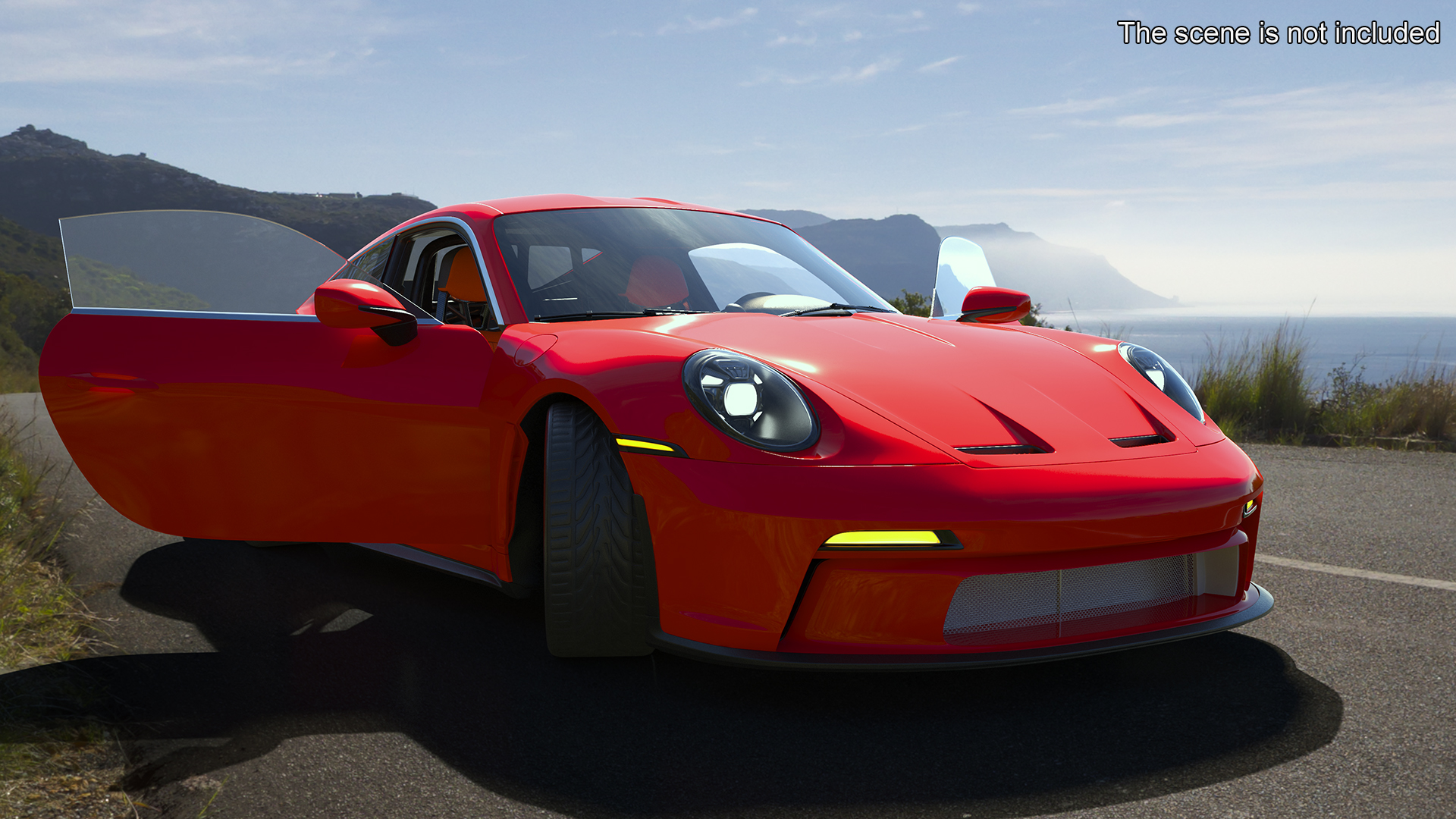 Realistic Red Sports Car 3D model