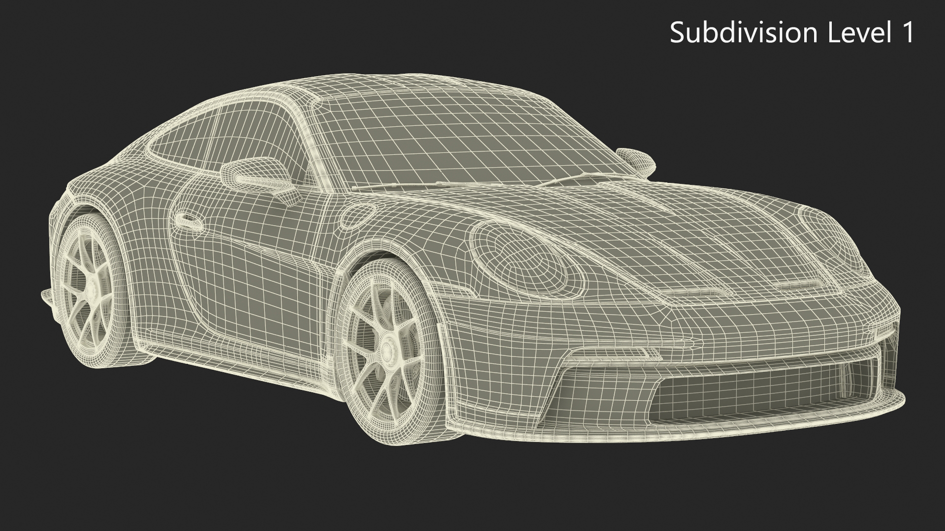 Realistic Red Sports Car 3D model
