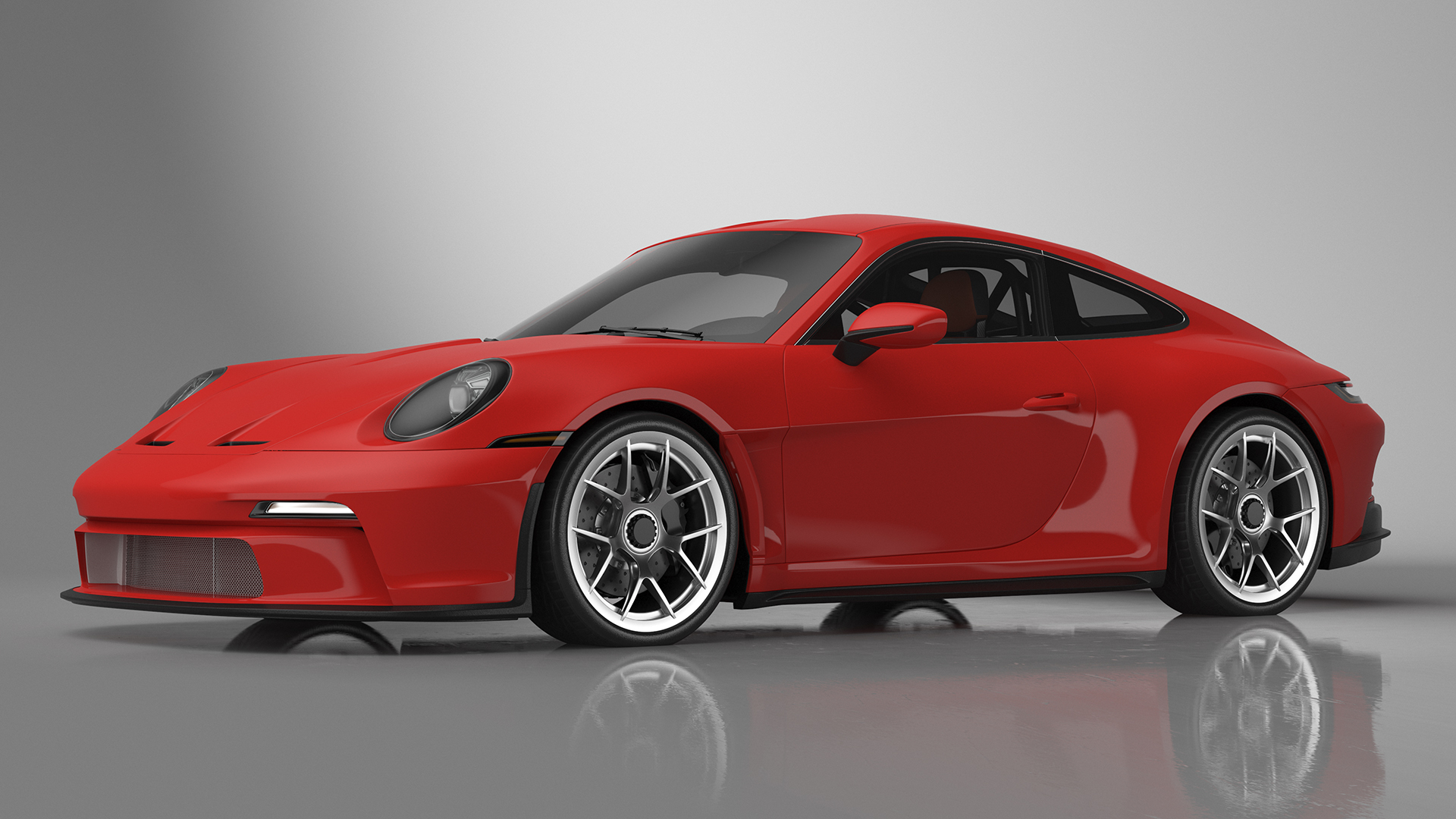 Realistic Red Sports Car 3D model