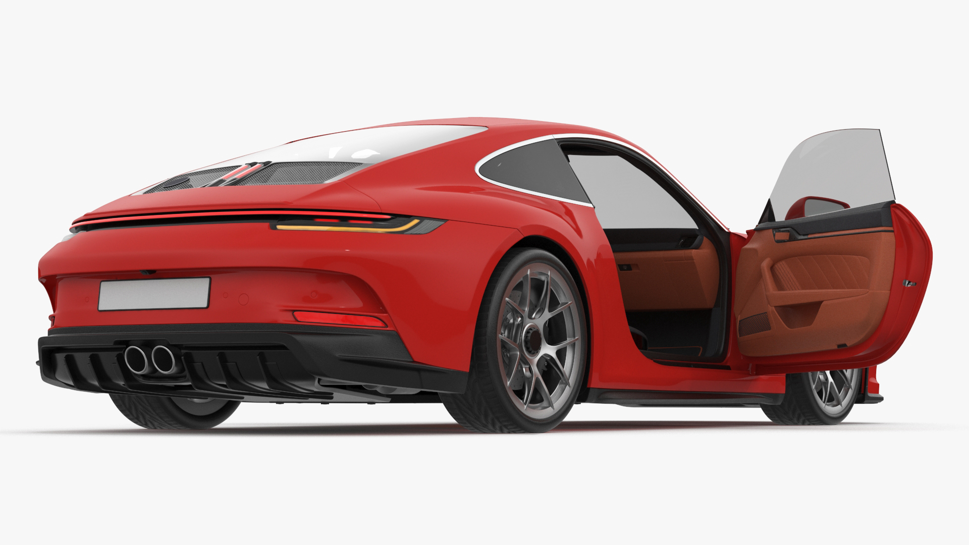Realistic Red Sports Car 3D model
