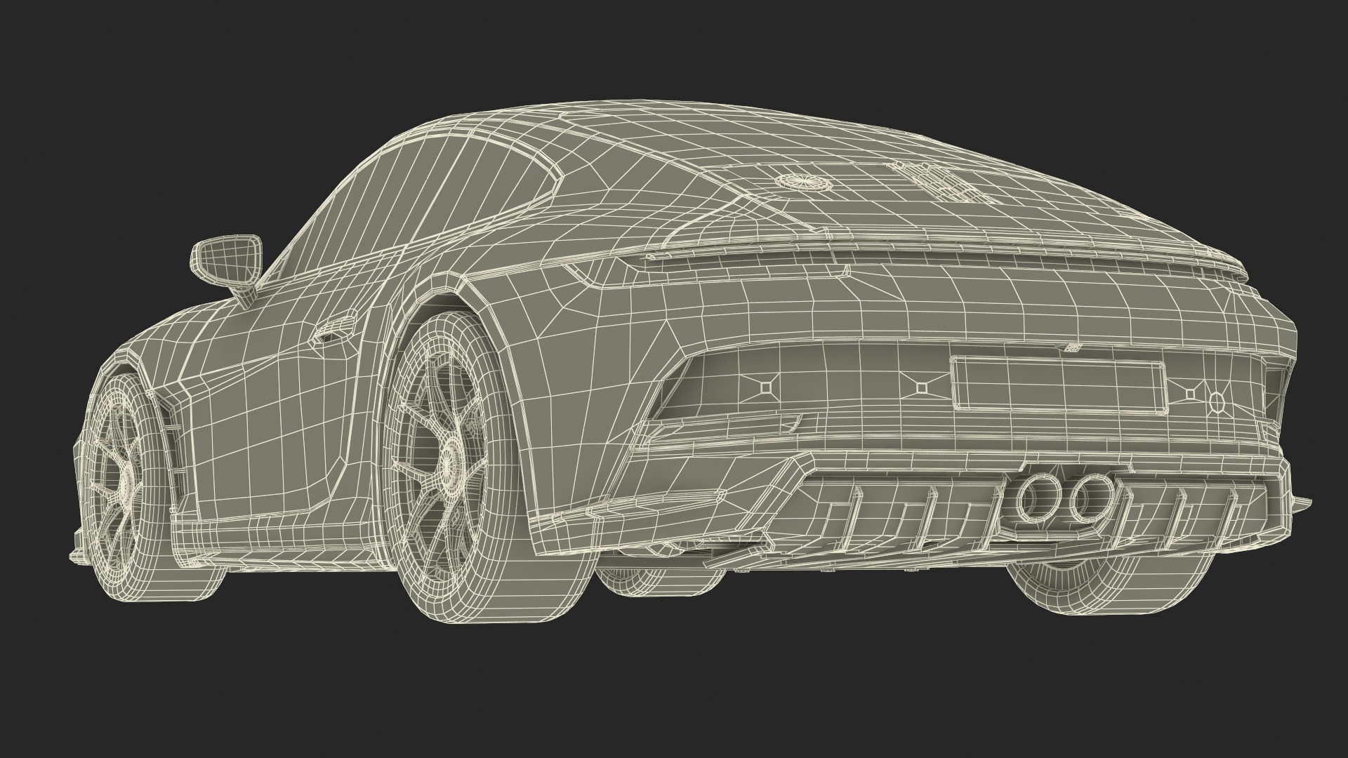 Realistic Red Sports Car 3D model