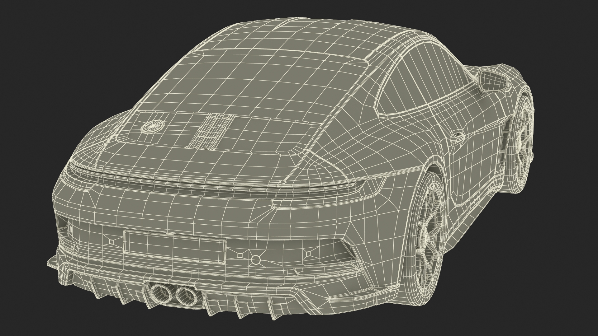 Realistic Red Sports Car 3D model