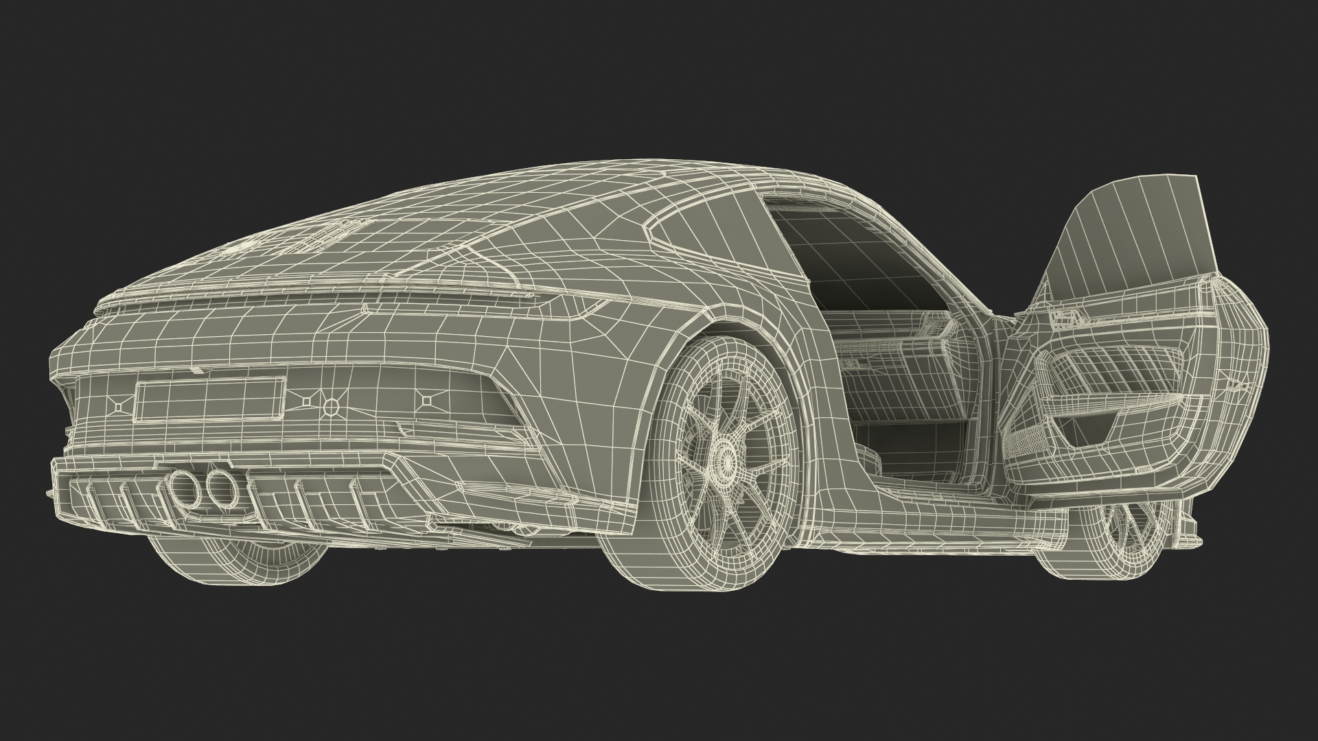 Realistic Red Sports Car 3D model