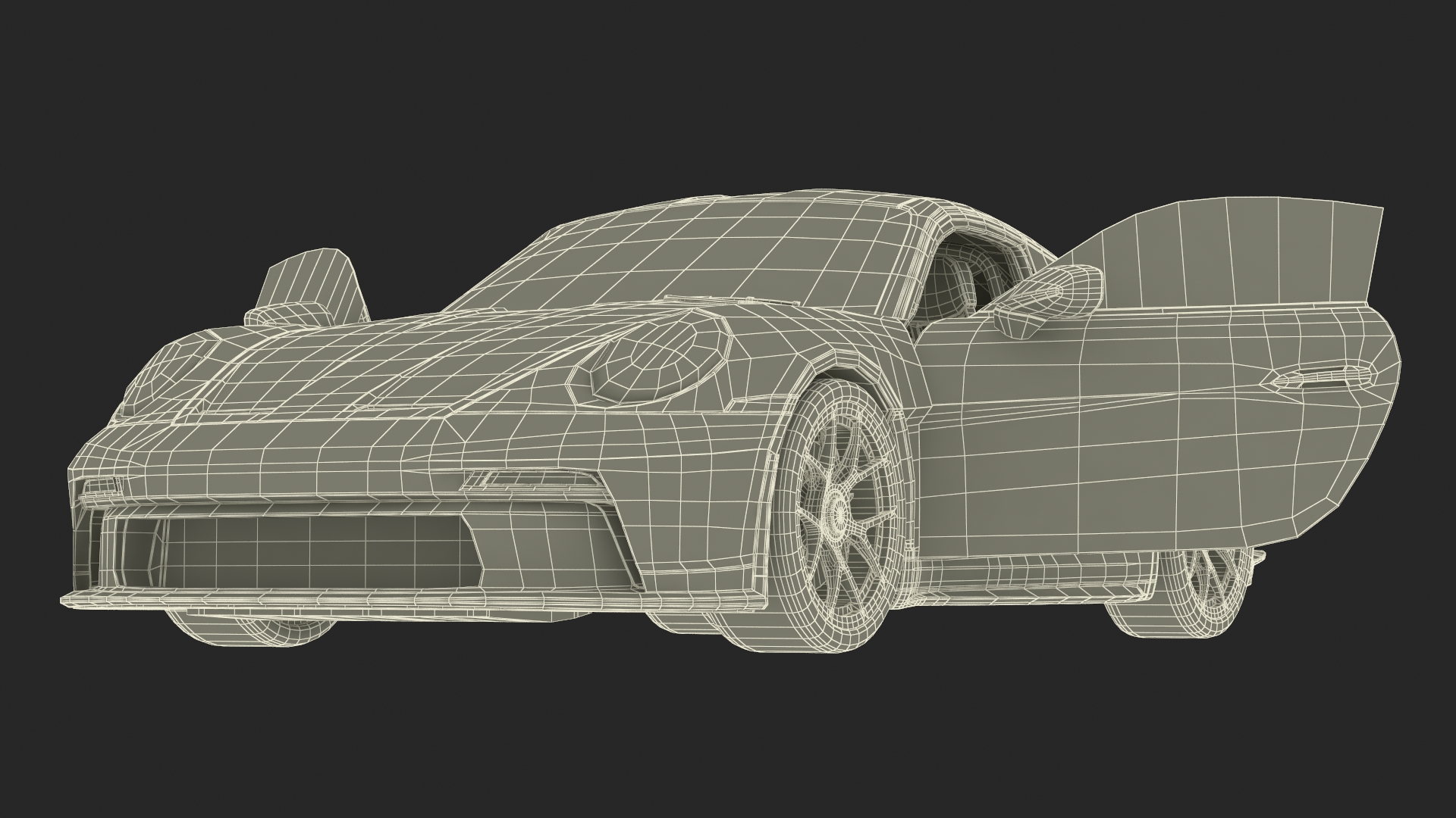 Realistic Red Sports Car 3D model
