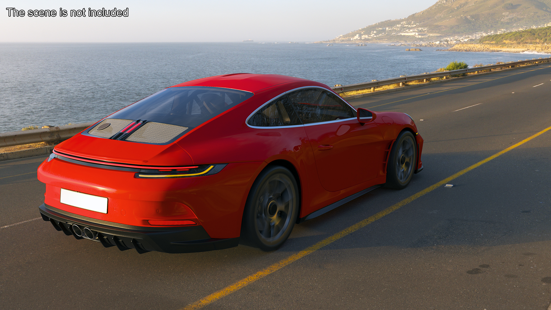 Realistic Red Sports Car 3D model
