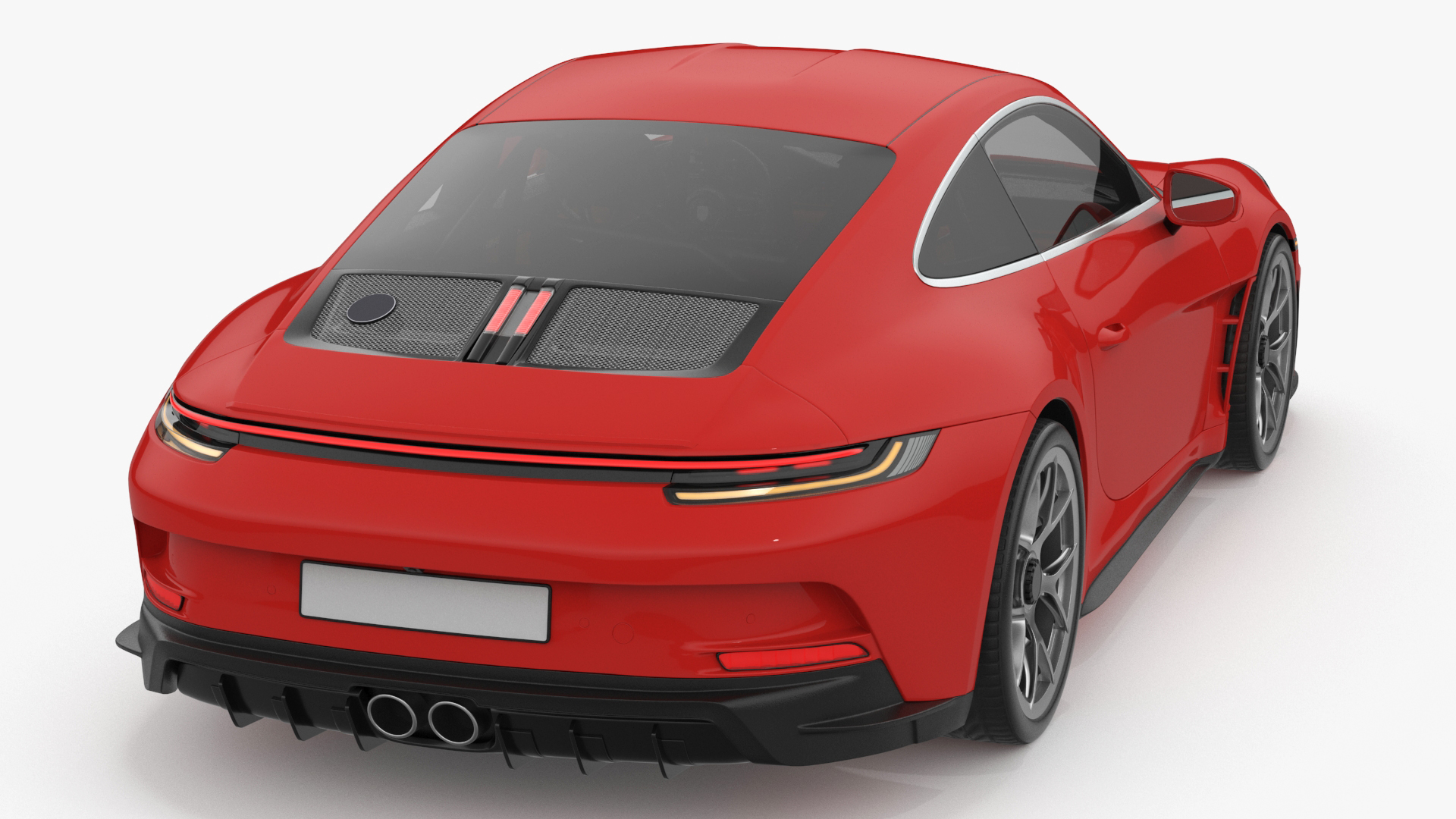 Realistic Red Sports Car 3D model