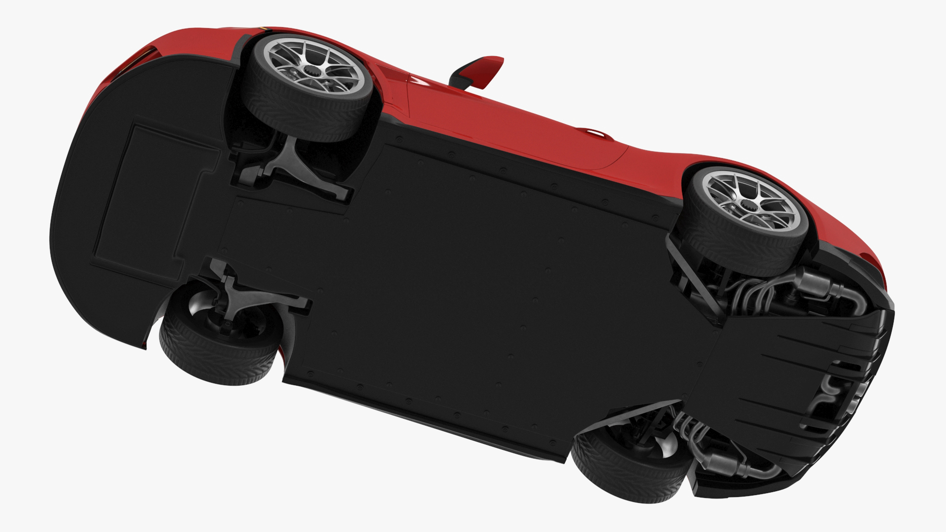Realistic Red Sports Car 3D model