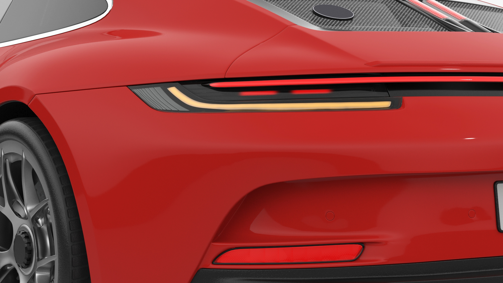 Realistic Red Sports Car 3D model