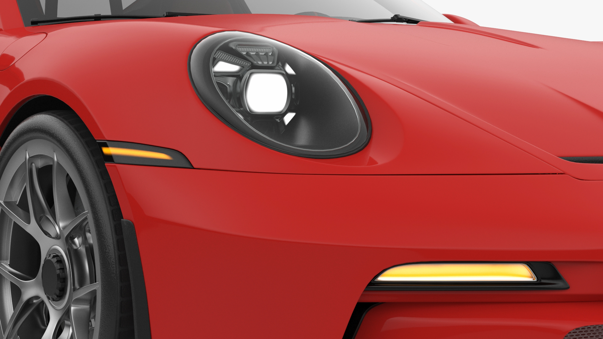 Realistic Red Sports Car 3D model
