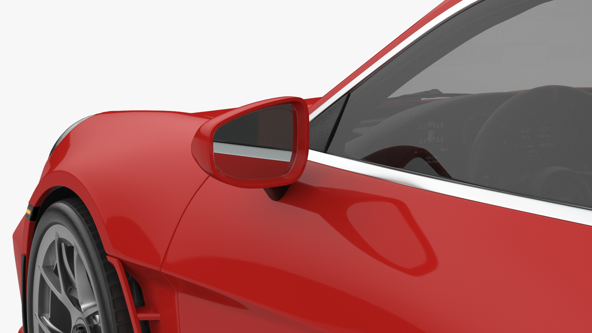 Realistic Red Sports Car 3D model