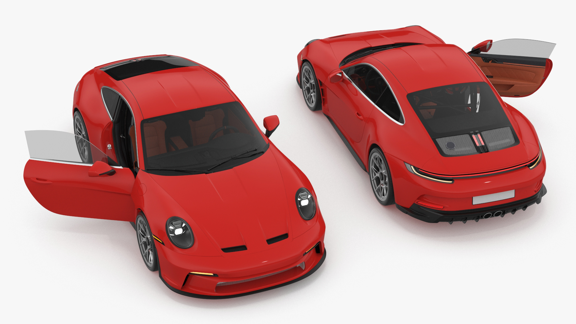 Realistic Red Sports Car 3D model