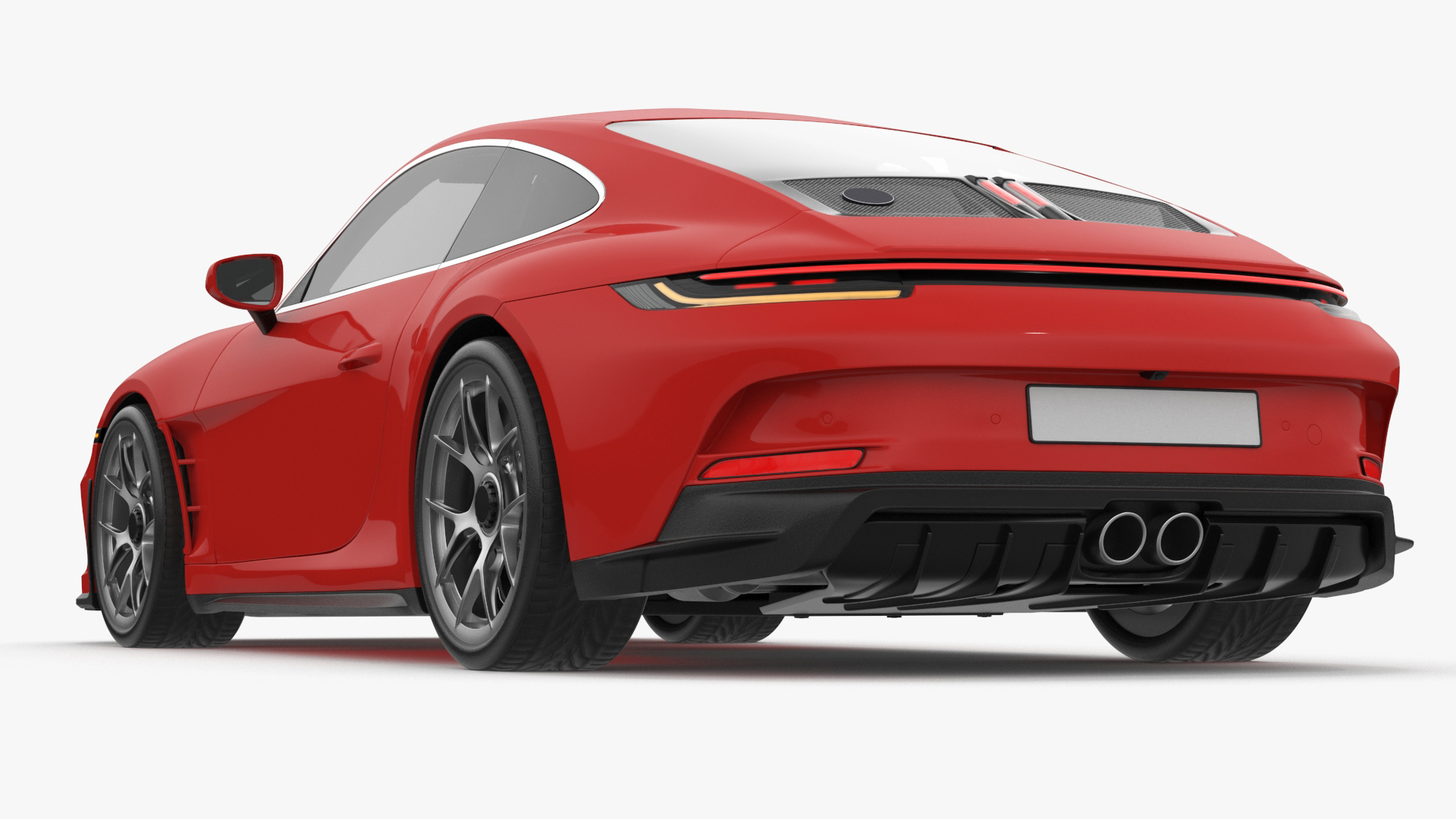 Realistic Red Sports Car 3D model