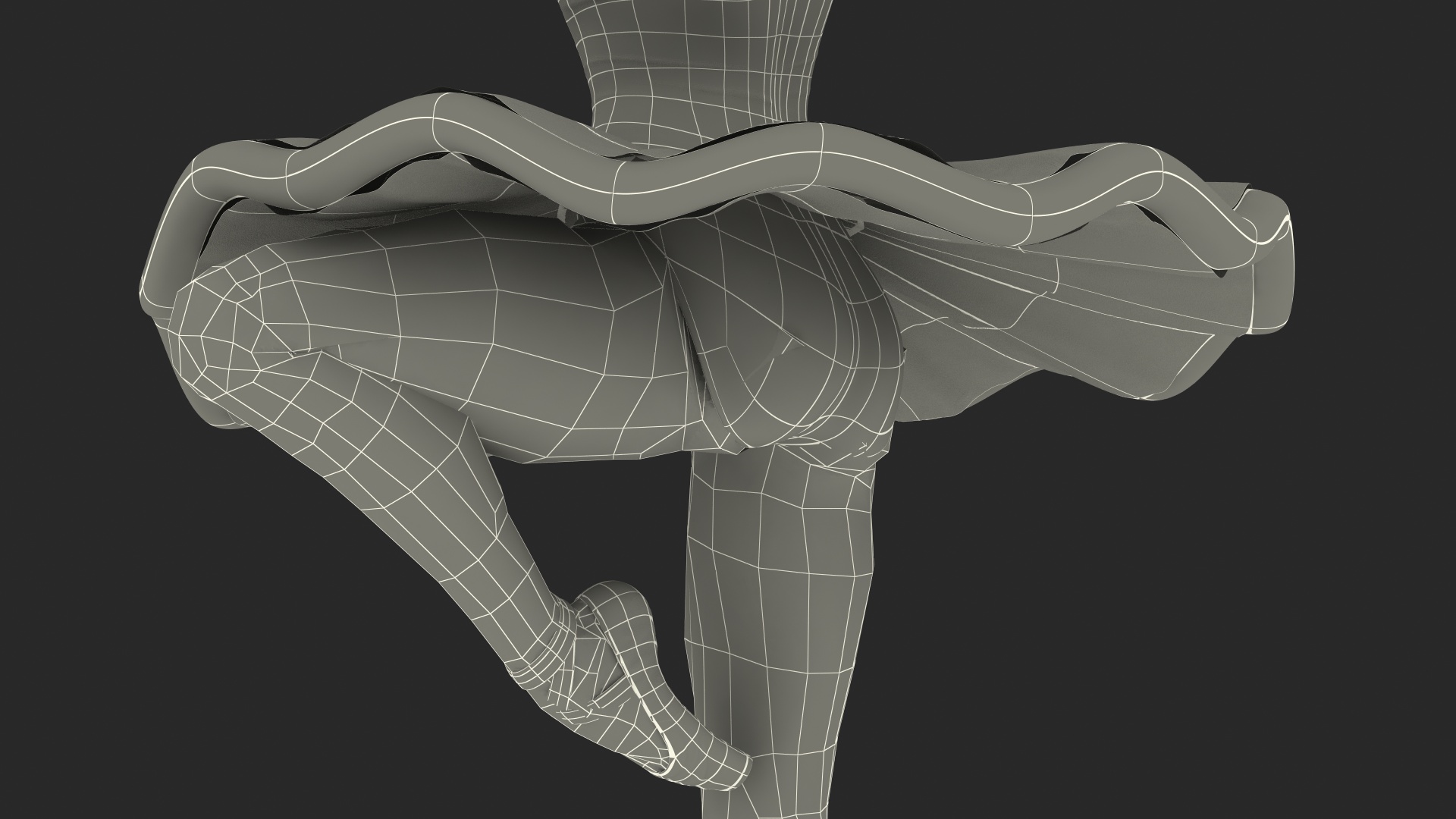 3D Ballerina Releve Pose