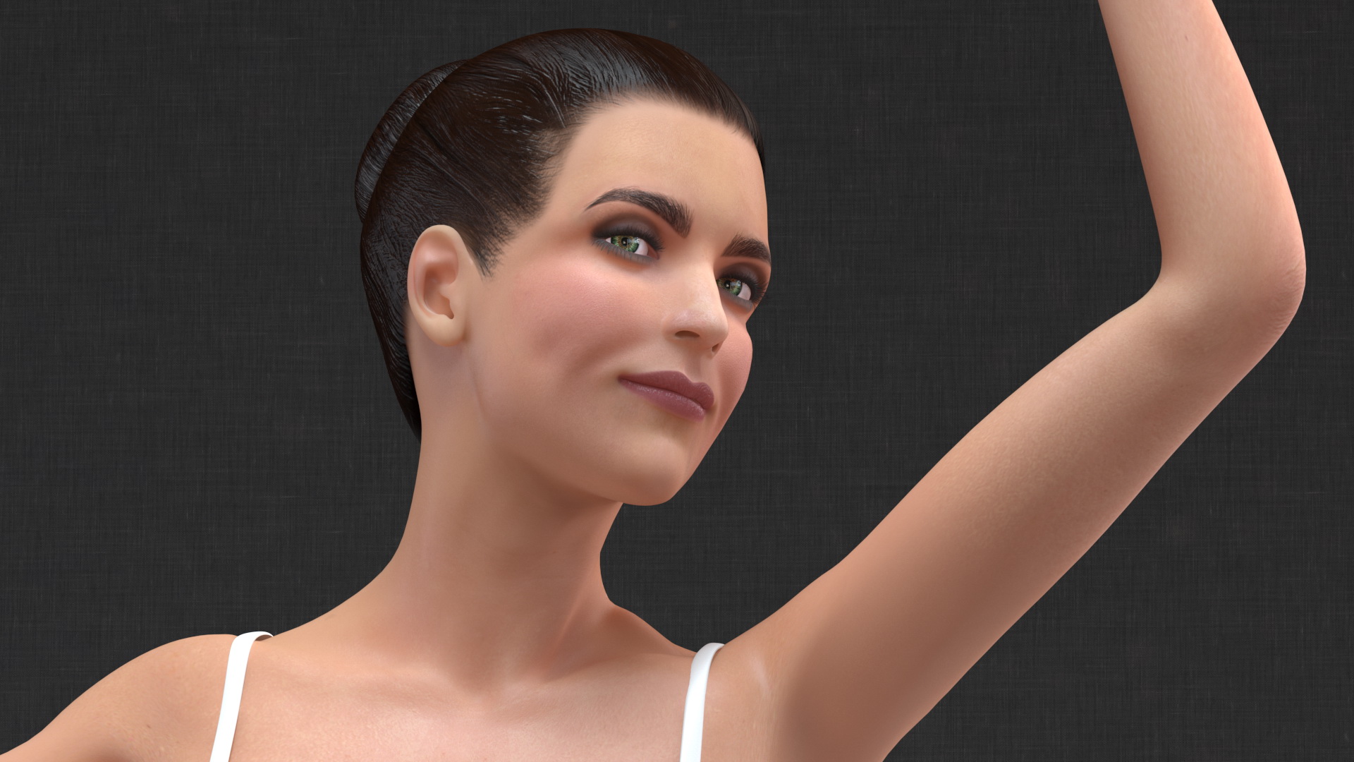 3D Ballerina Releve Pose