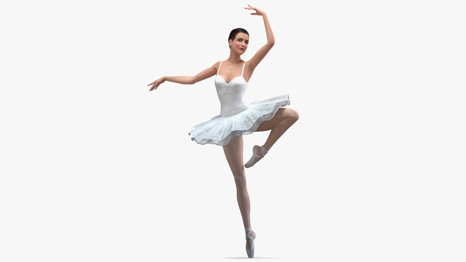3D Ballerina Releve Pose