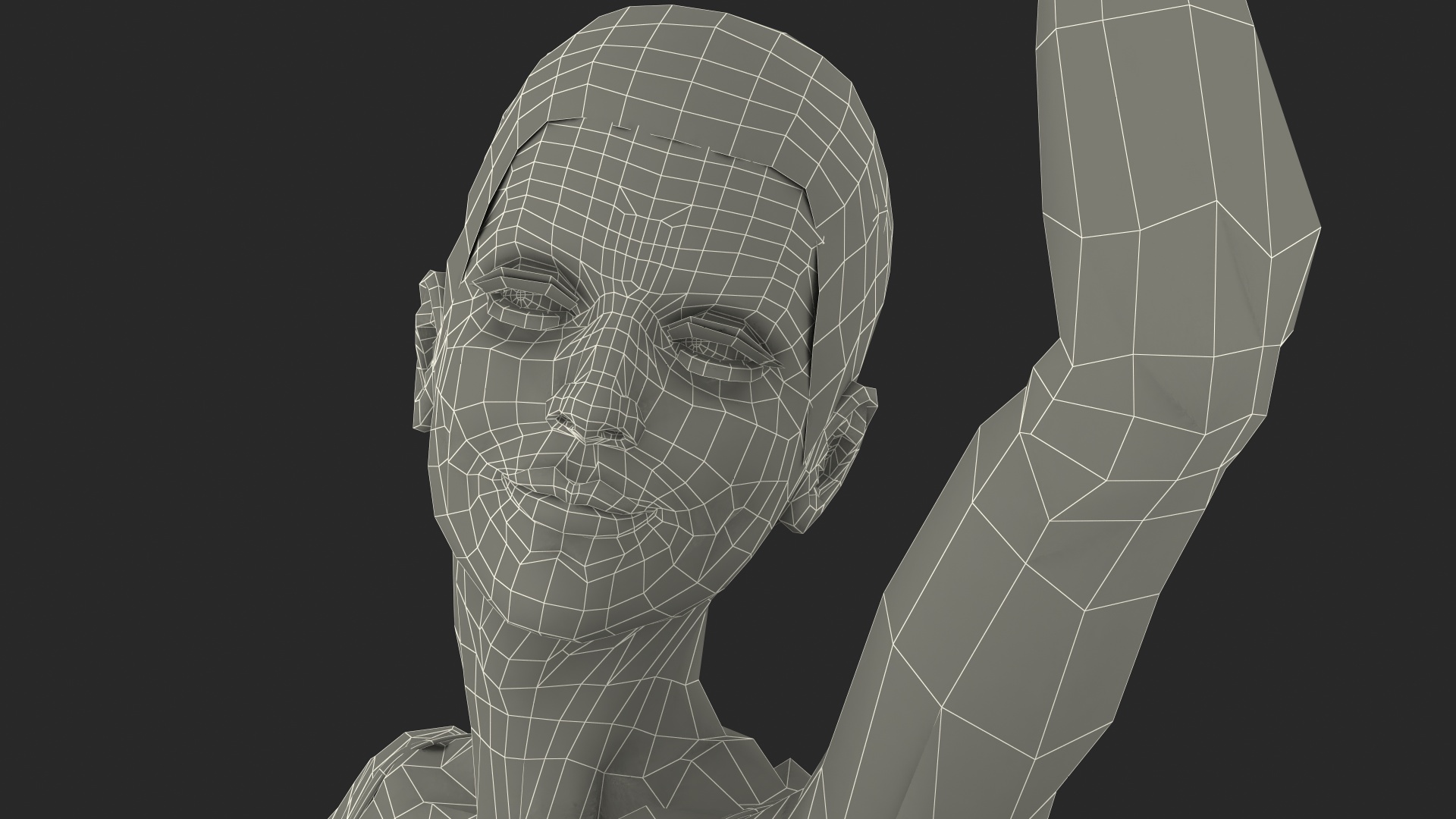 3D Ballerina Releve Pose