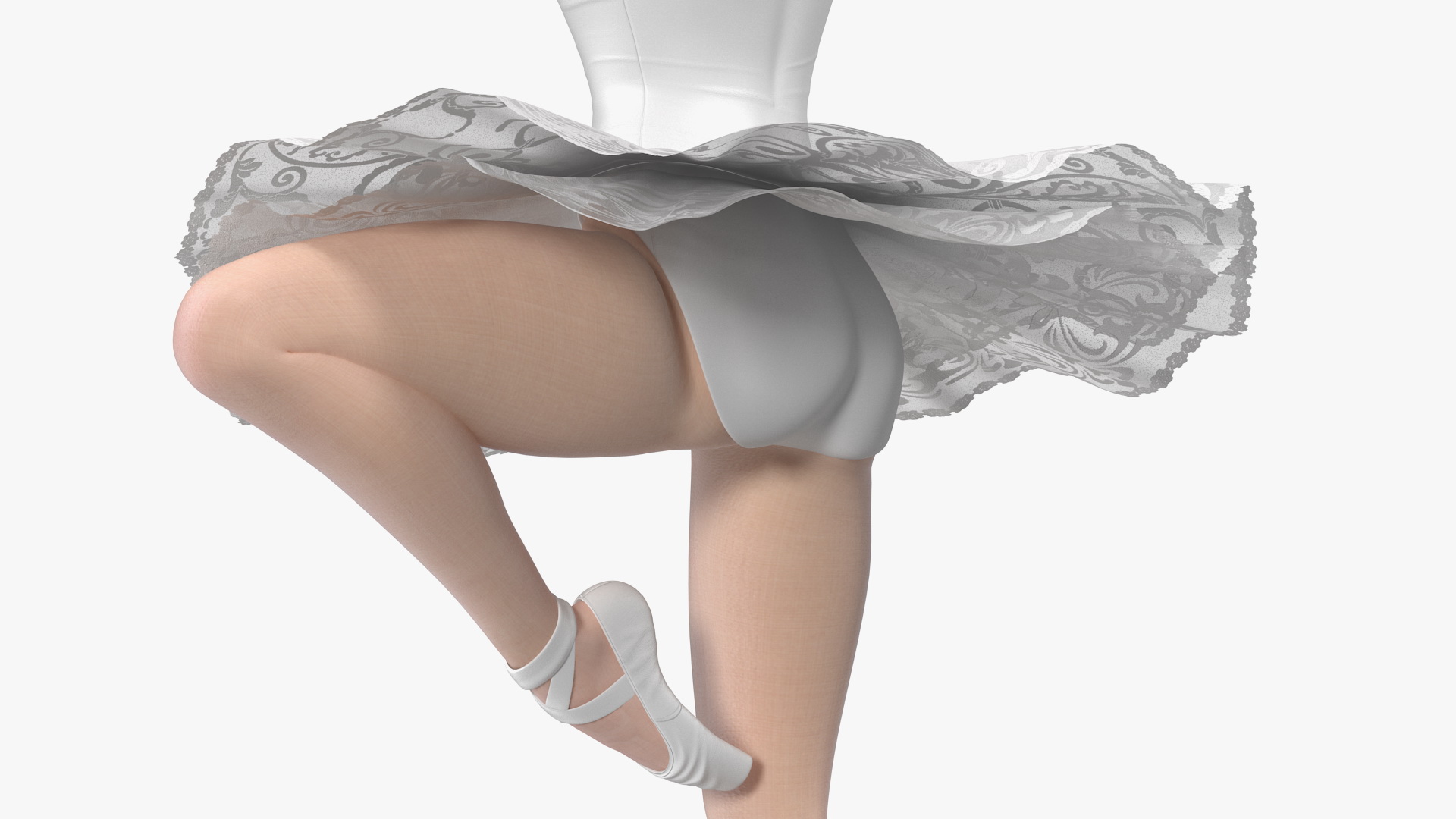 3D Ballerina Releve Pose