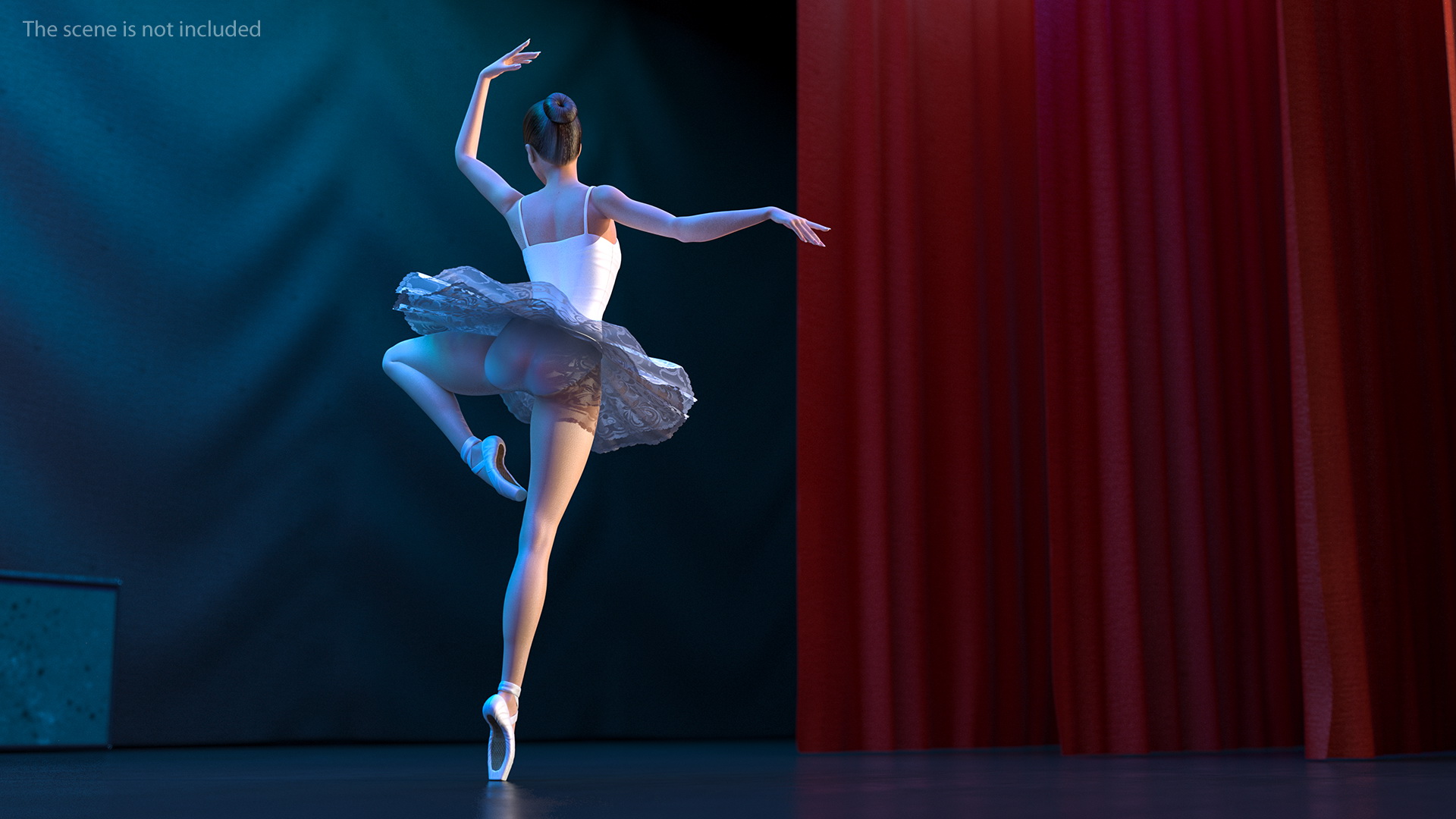 3D Ballerina Releve Pose