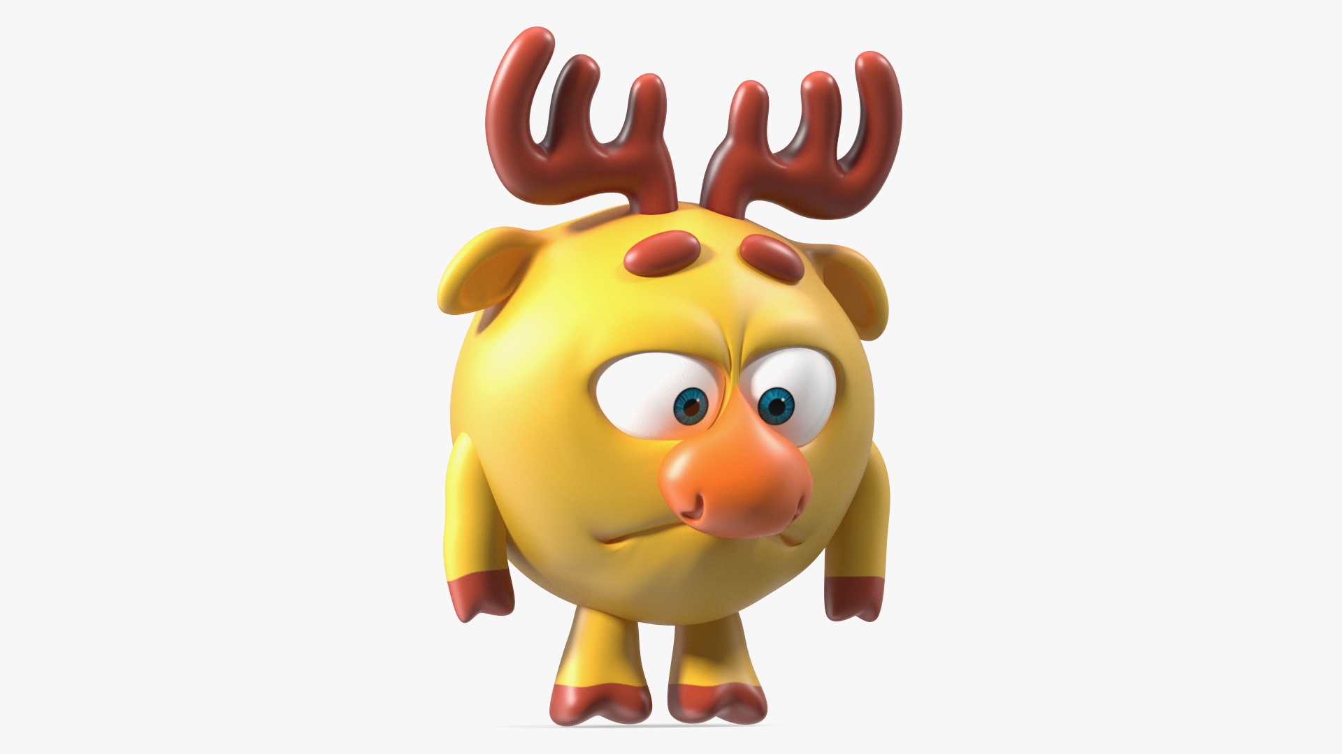 Cartoon Character Dokko Sad Pose 3D