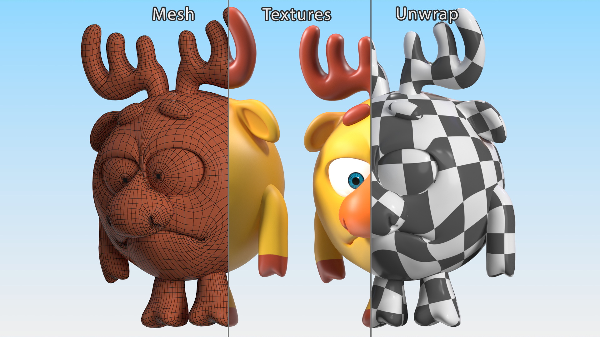 Cartoon Character Dokko Sad Pose 3D