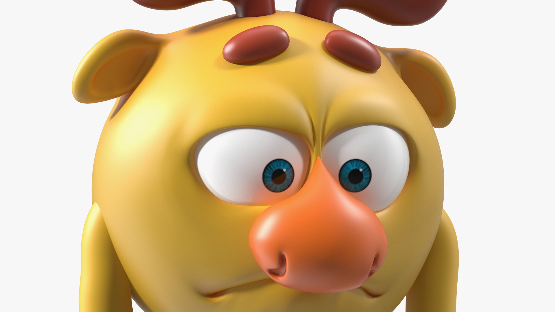Cartoon Character Dokko Sad Pose 3D