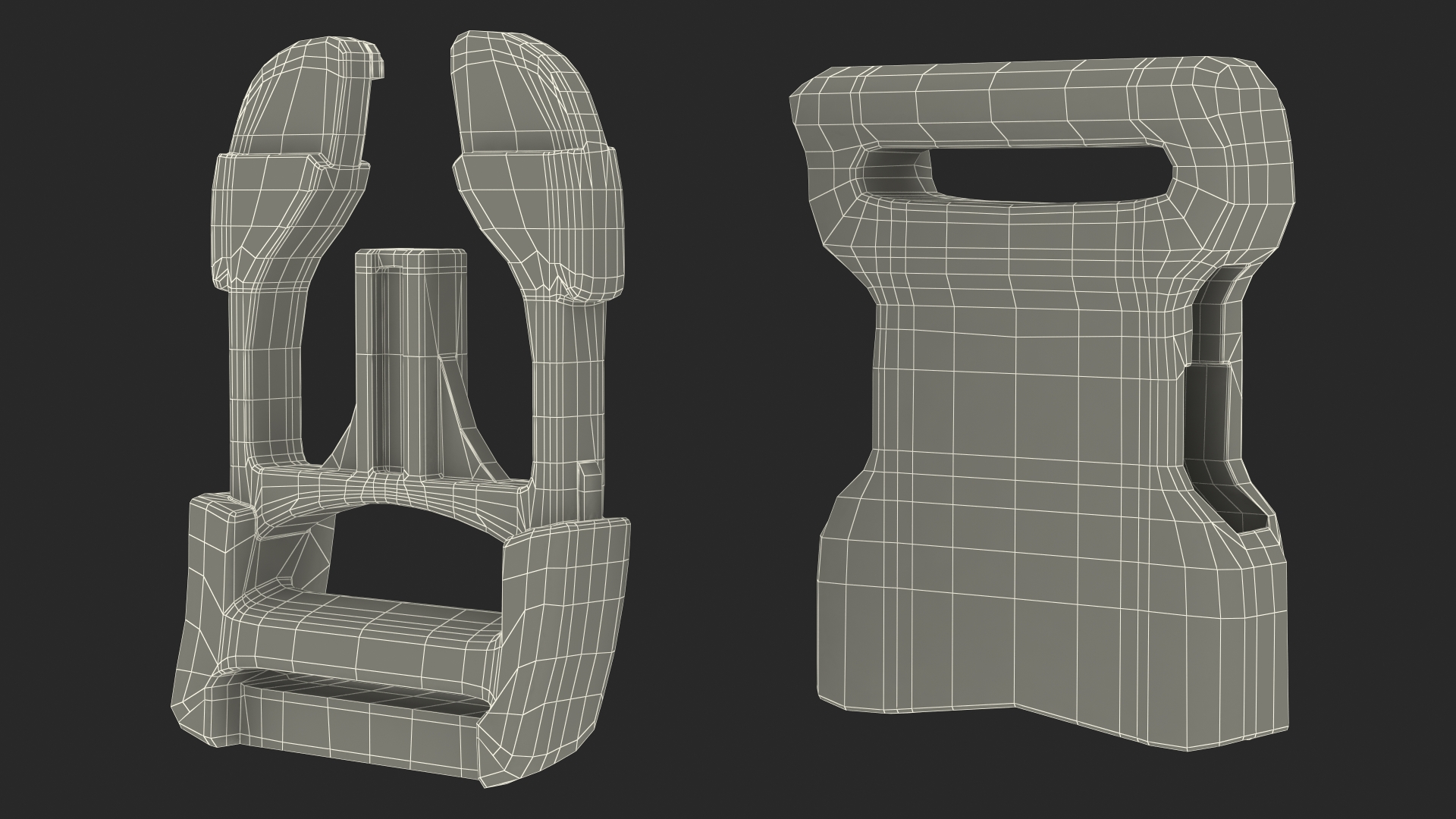 Contoured Side Release Plastic Buckle 3D