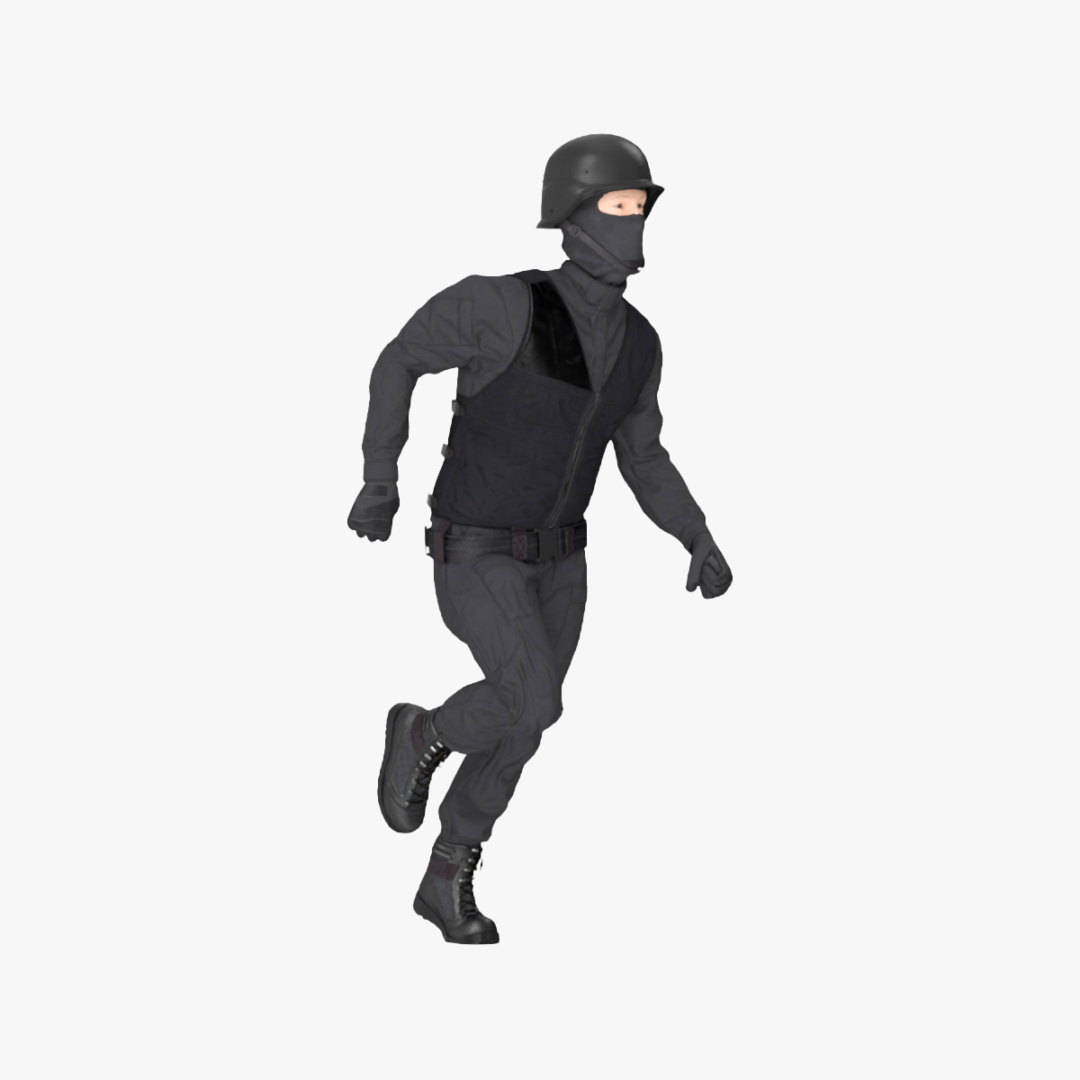 3D model Covert Ops Tactical Unit Rigged for Cinema 4D