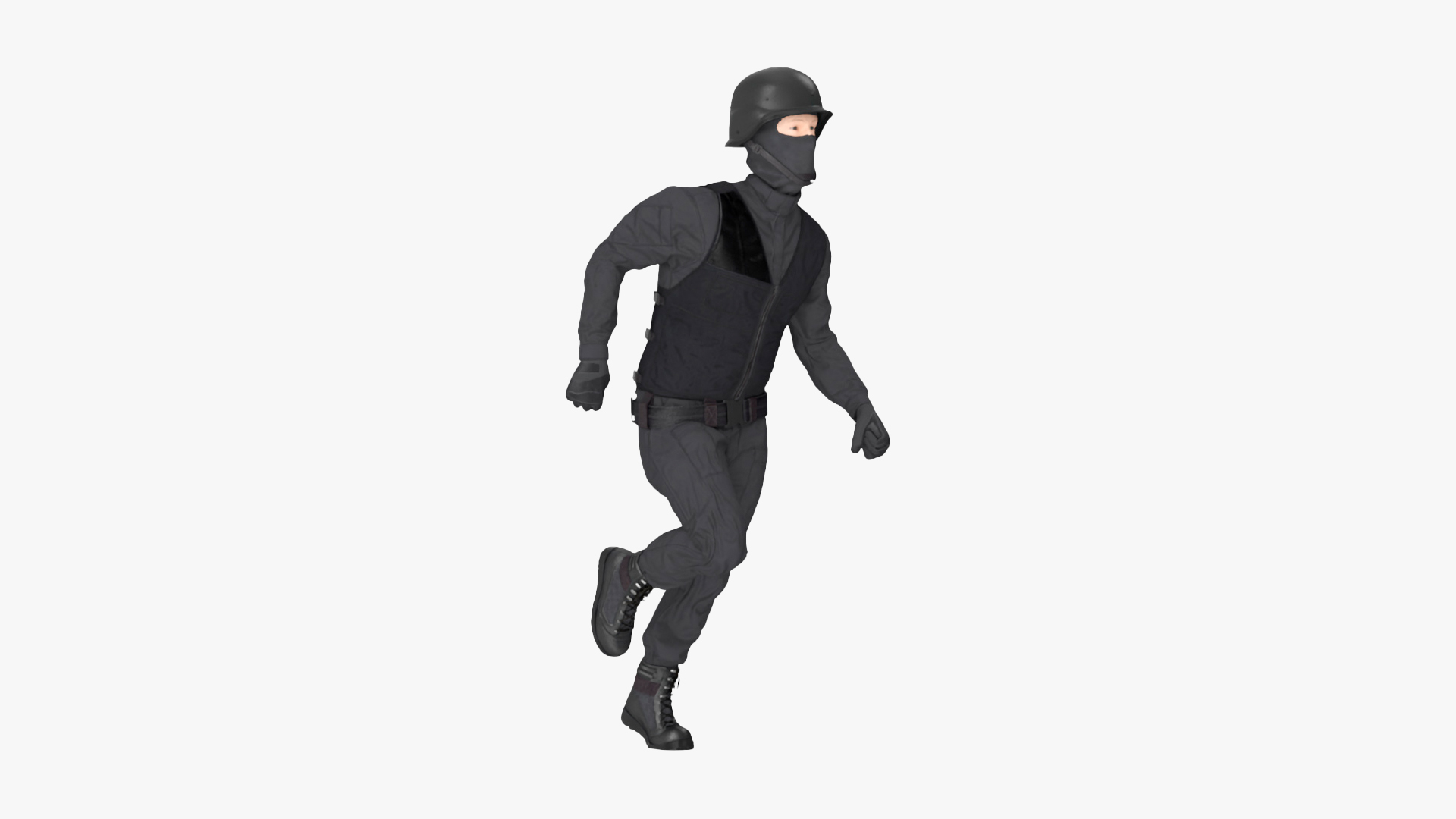 3D model Covert Ops Tactical Unit Rigged for Cinema 4D