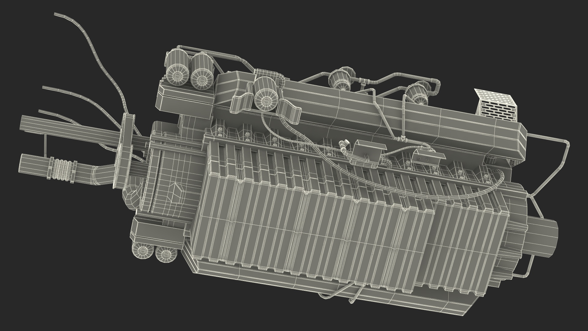 3D Engine for Industrial Diesel Generator model