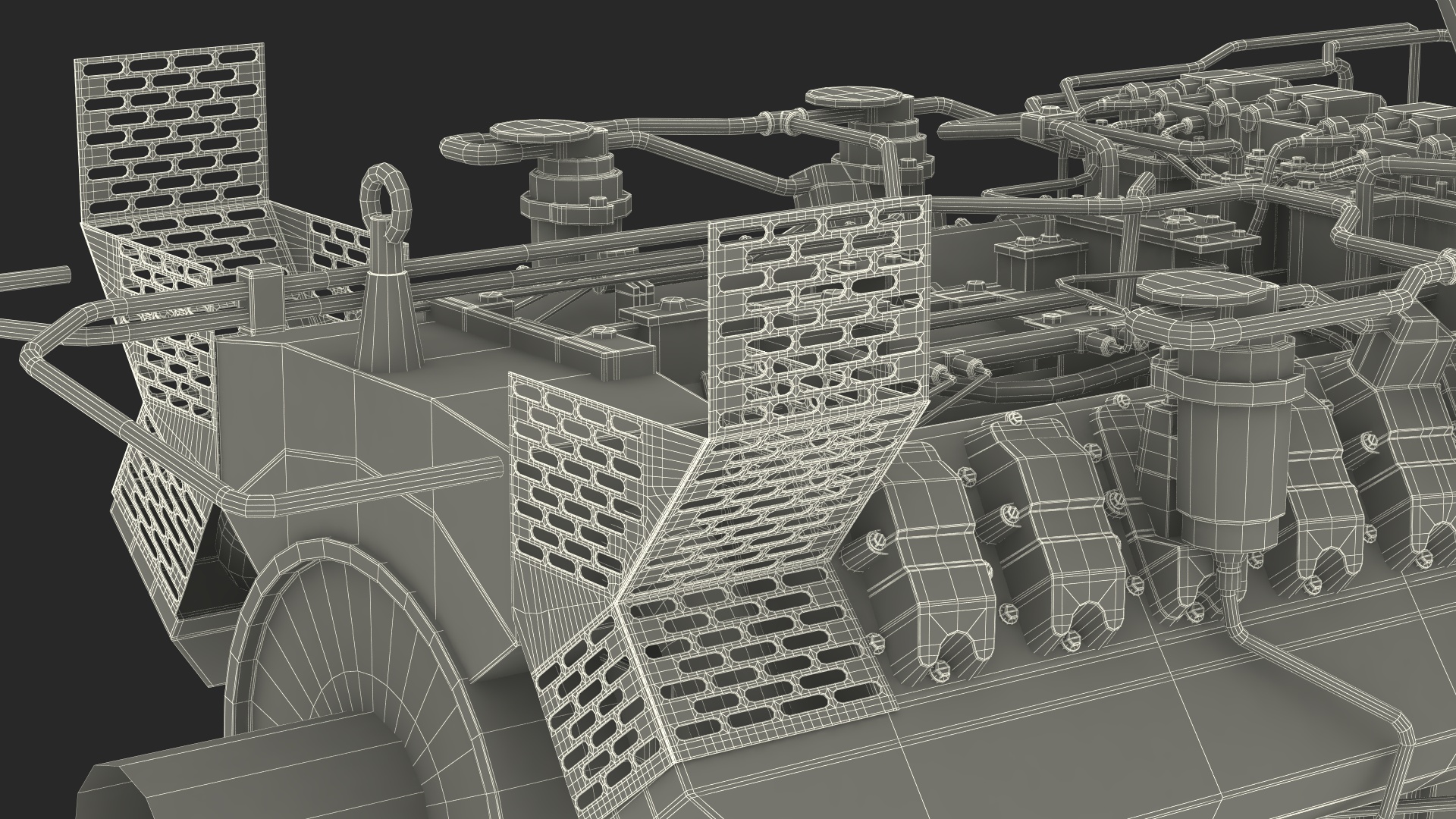 3D Engine for Industrial Diesel Generator model