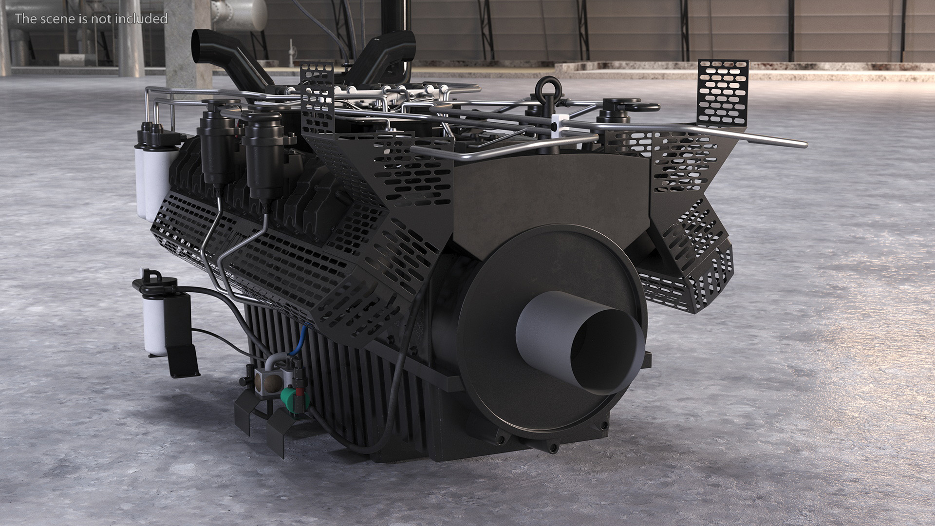 3D Engine for Industrial Diesel Generator model